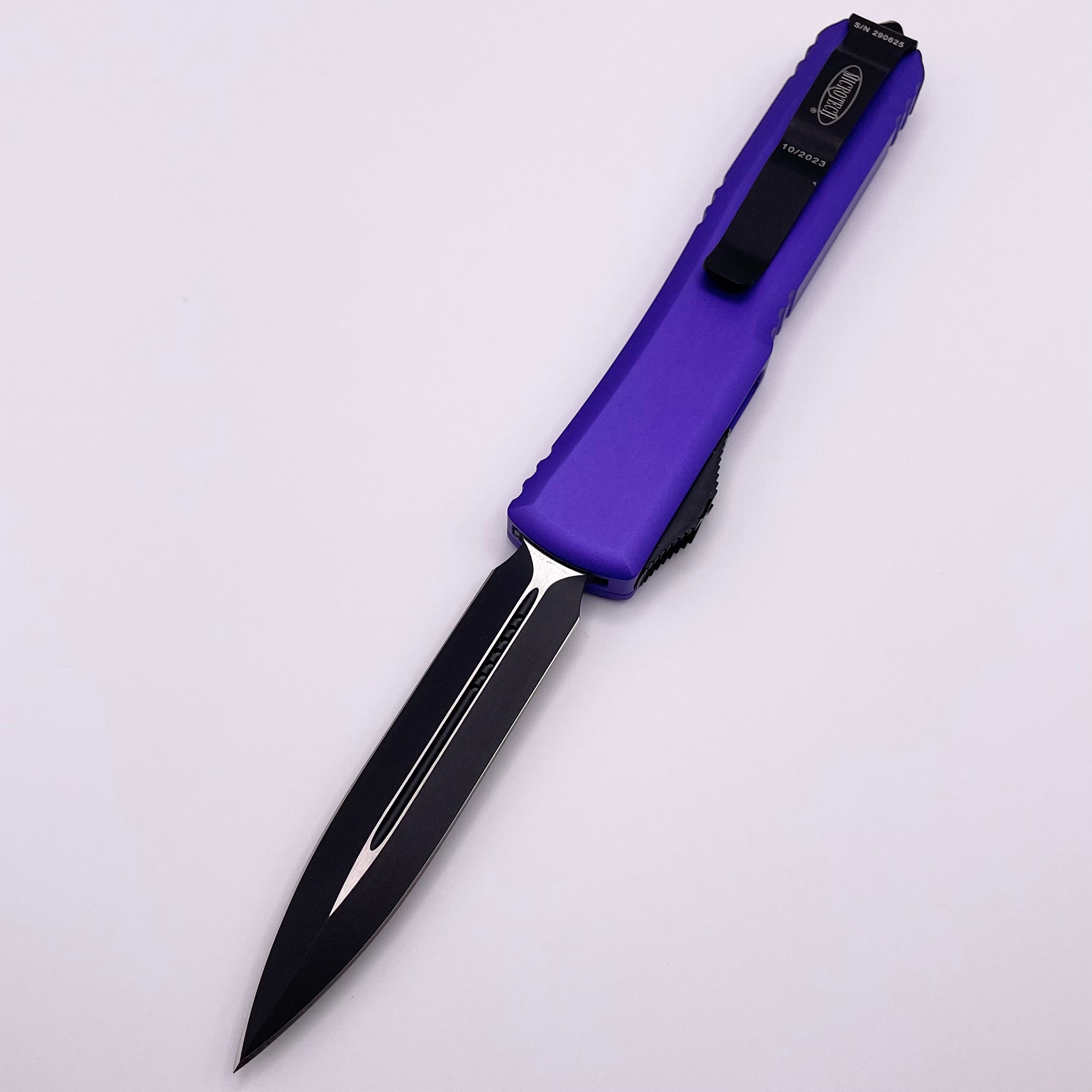 Microtech Ultratech Black Double Edge & Purple 122-1PU Pre Owned