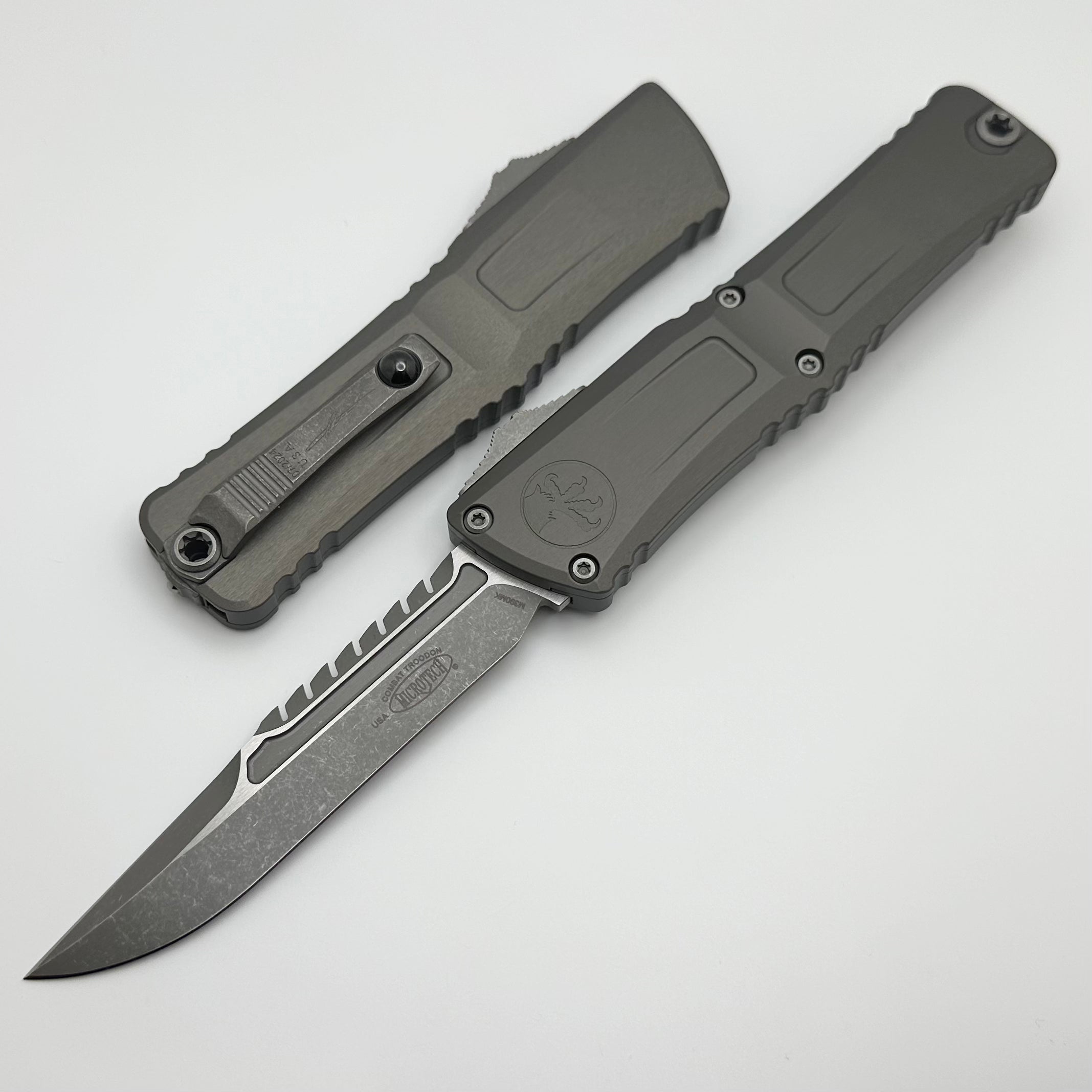 Microtech Knives Combat Troodon Gen III Interceptor Apocalyptic Natural Clear Signature Series 1217-10APNCS