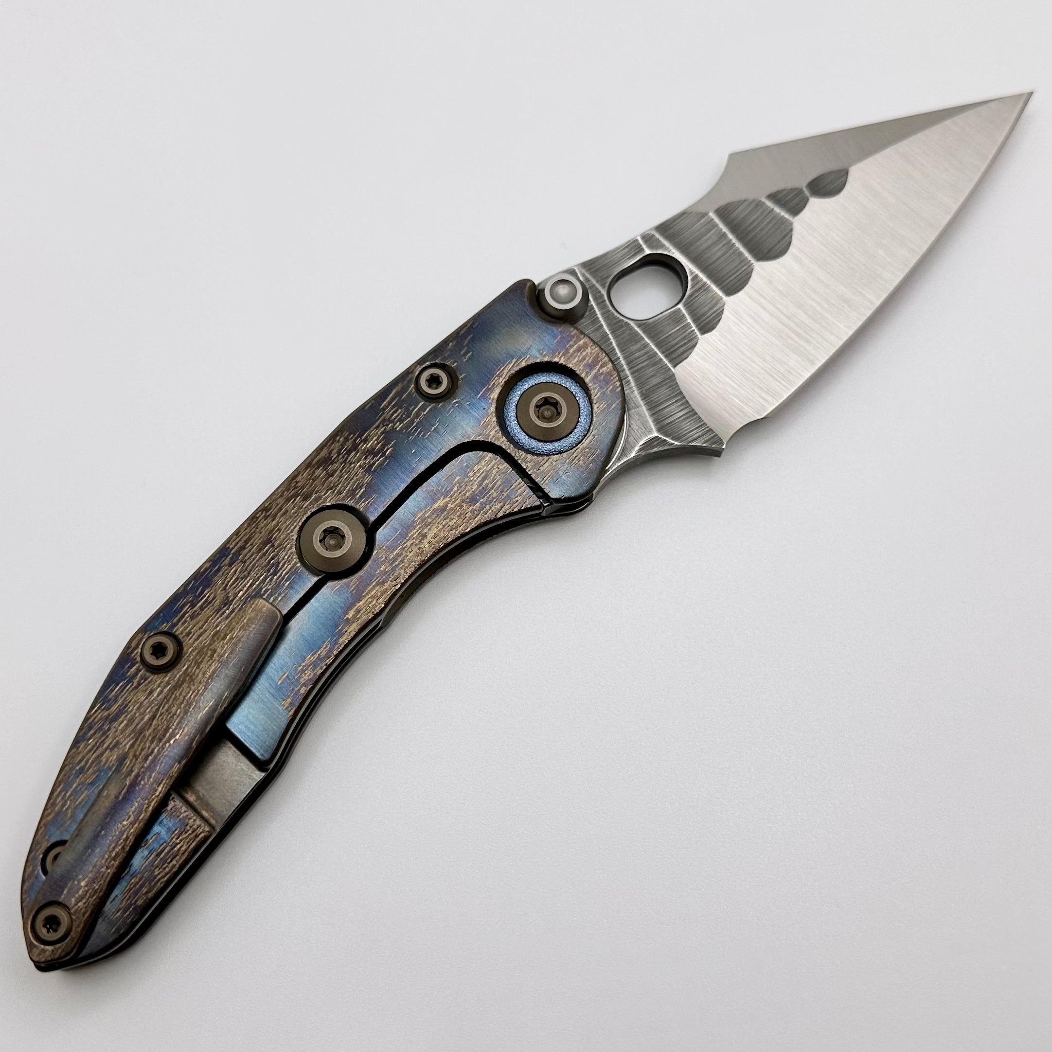 Borka Blades Custom Rocker Cosmic Stitch w/ Rock Grind Blade & Backspacer w/ Blue Pivot Collars