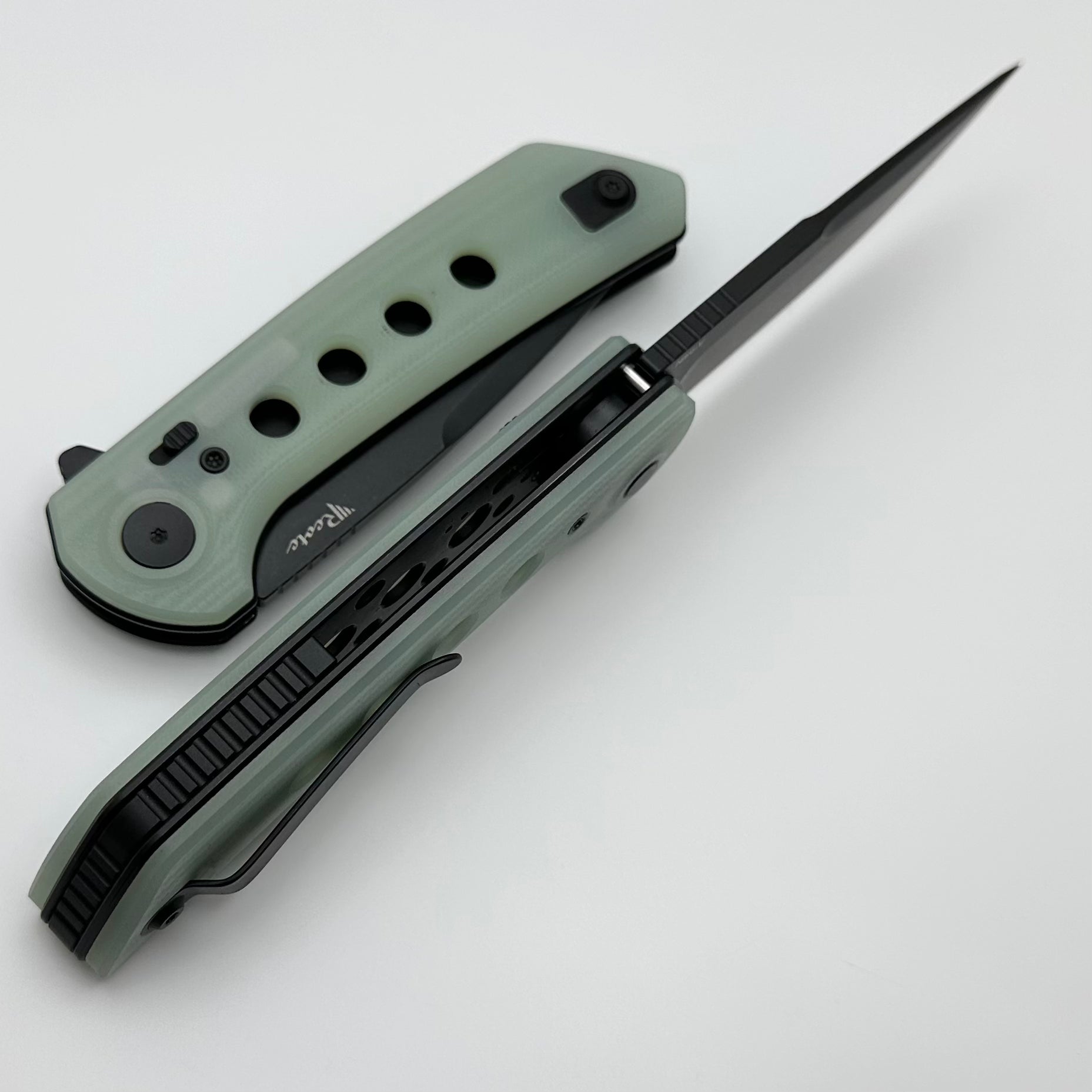 Reate Knives PL-XF Jade G-10 Handles & PVD Nitro-V