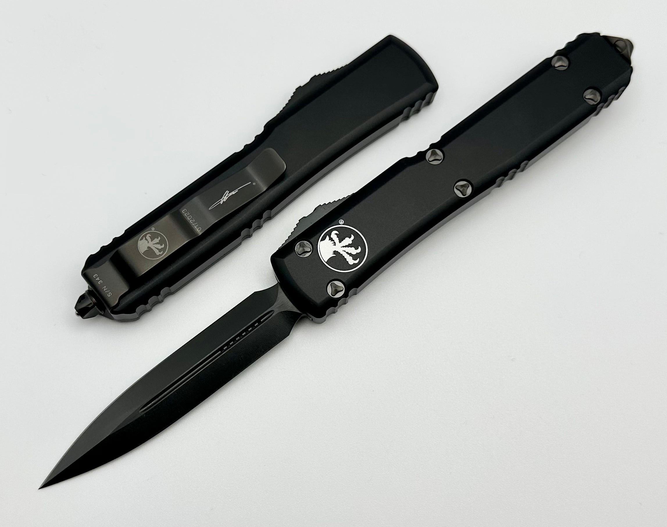 Microtech Ultratech Double Edge DLC Black Tactical Signature Series 122-1DLCTS