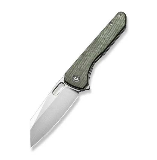 Civivi Nugz Green Canvas Micarta Handles w/ Satin 14C28N C23060-2