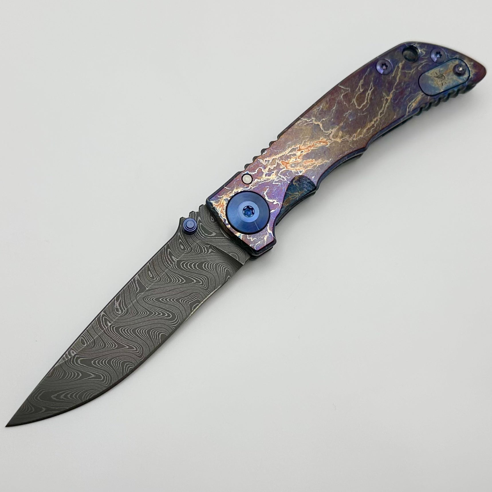 Spartan Blades Harsey Folder Storm Watch 3.25 w/ Damascus SF10CUSTOMDAMASCUS