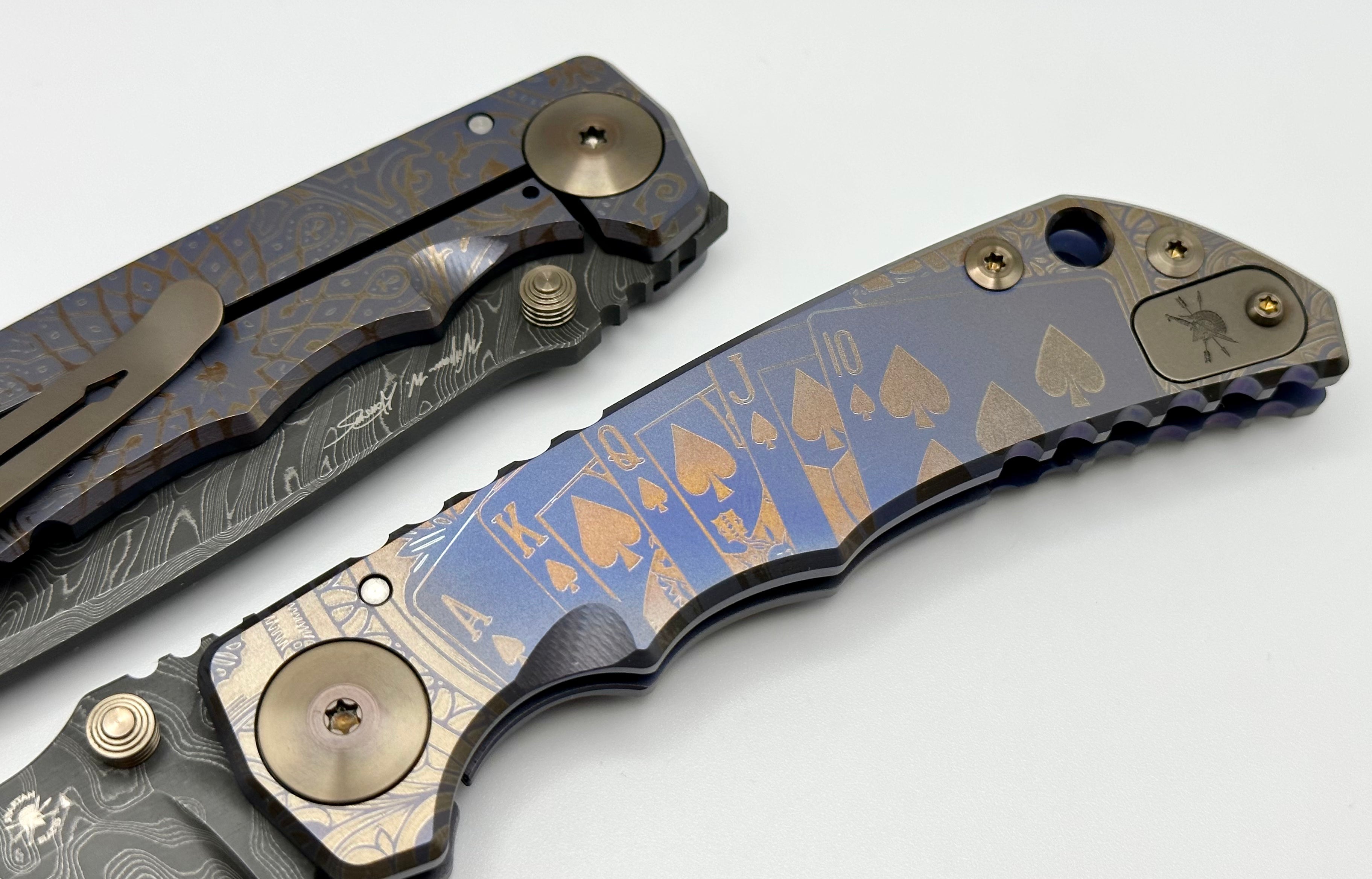 Spartan Blades Harsey Folder 2022 Special Edition Royal Flush w/ Damascus