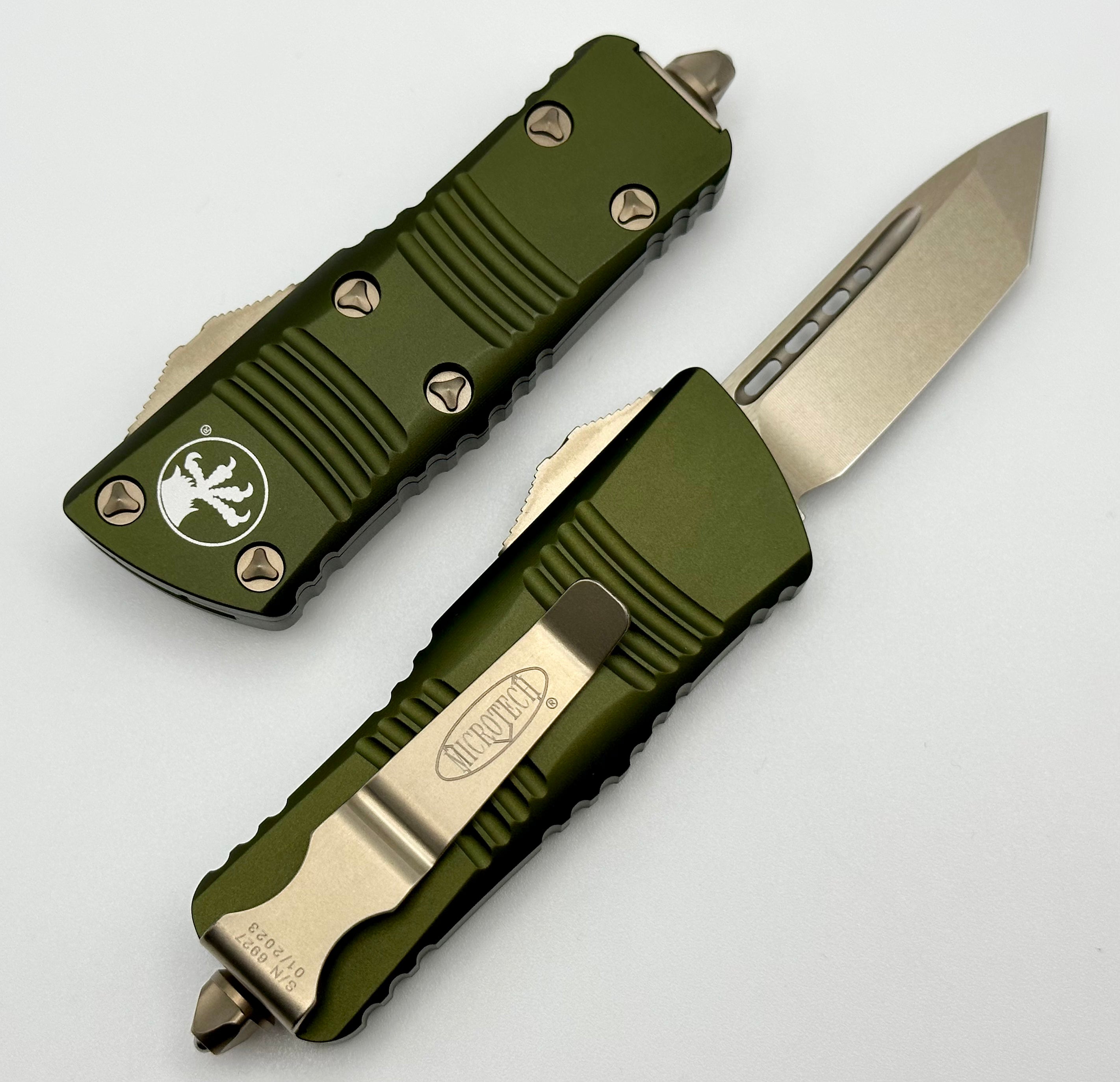 Microtech Troodon Mini Bronze Tanto & OD Green 240-13OD