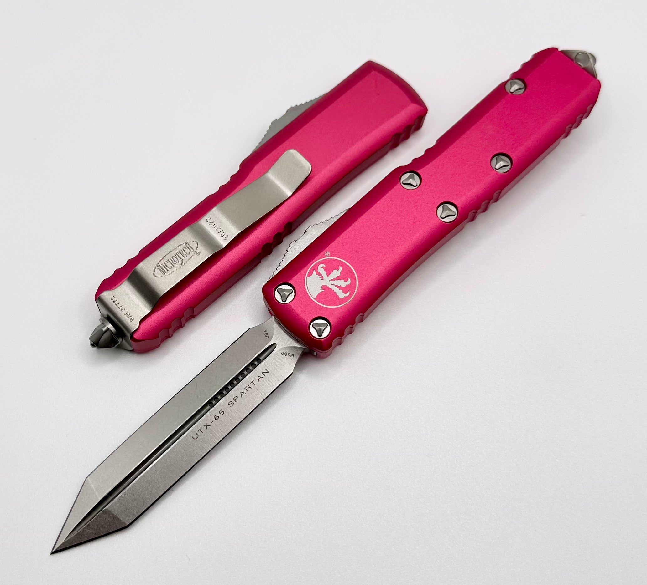 Microtech UTX-85 Spartan Stonewash Standard & Pink 230-10PK