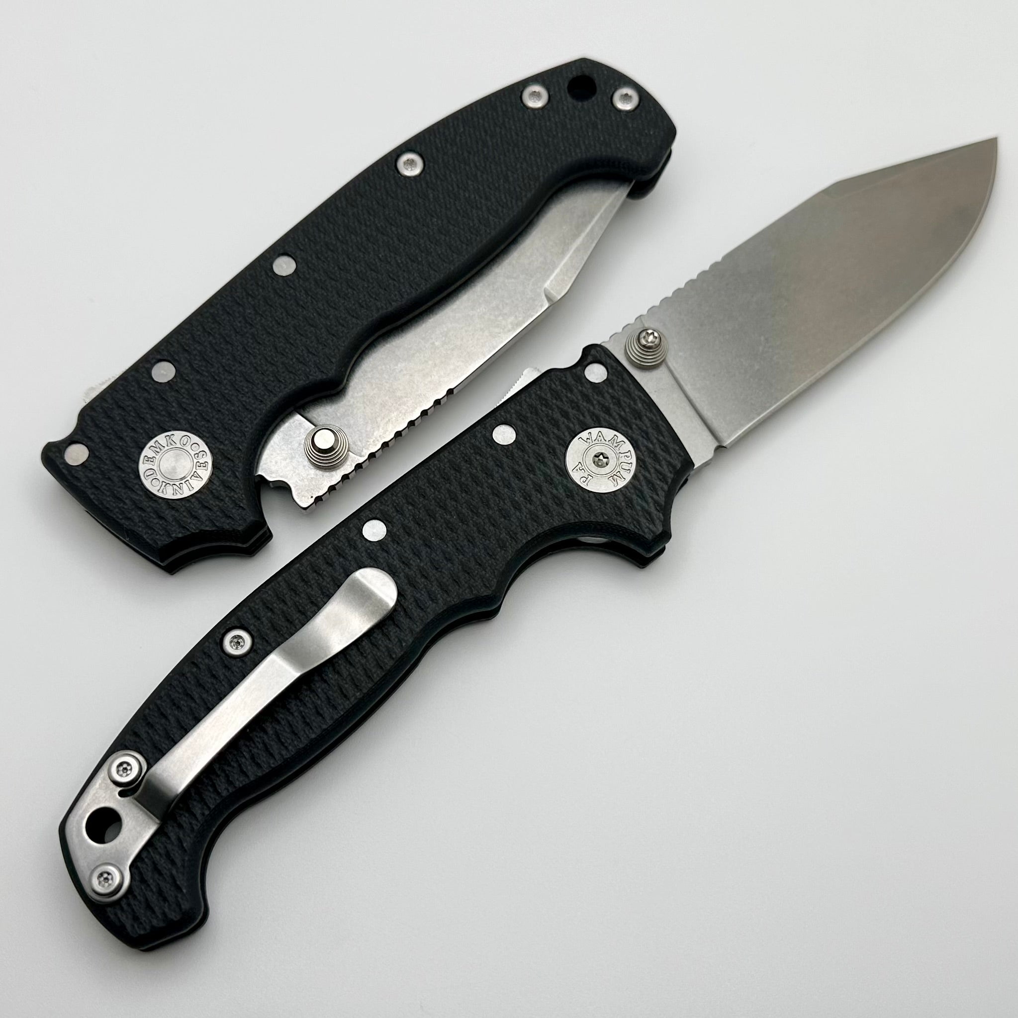 Demko Knives MG AD20S V2 Clip Point Full Flat Grind MagnaCut & Black G-10