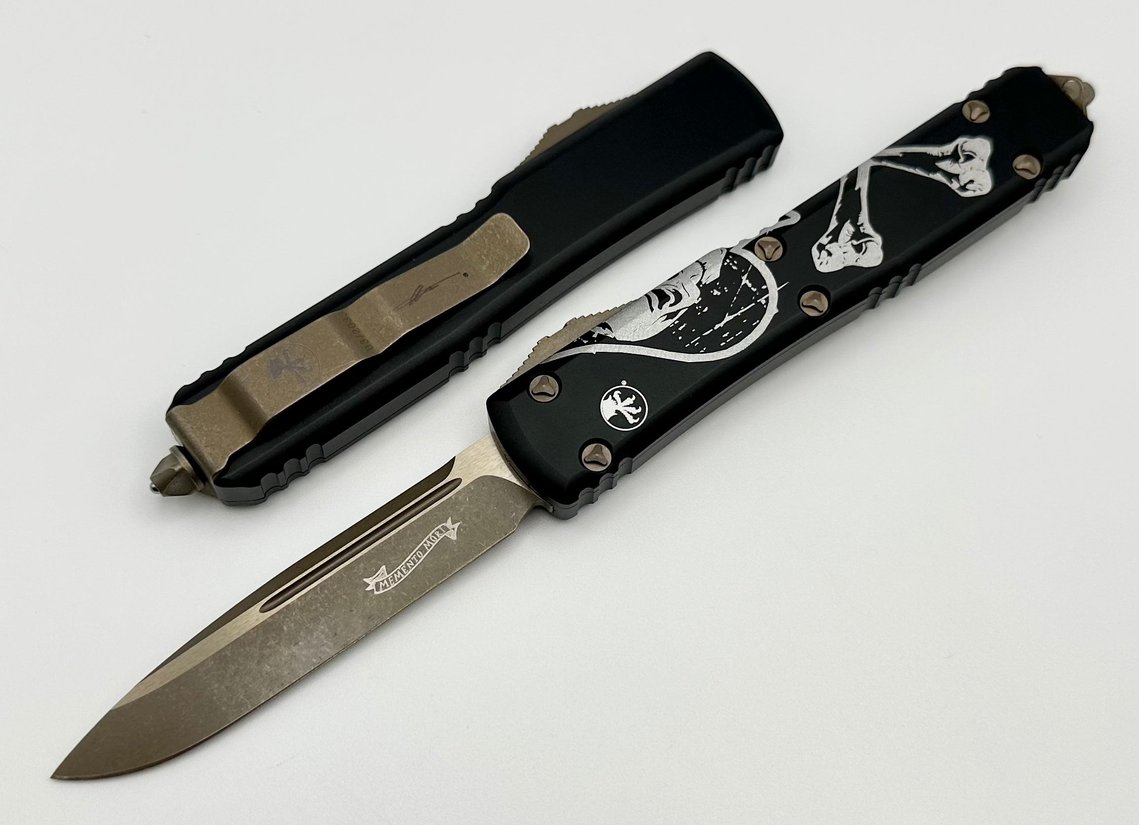 Microtech Ultratech S/E Bronze Apocalyptic Standard Death Card Signature Series 121-13DCS