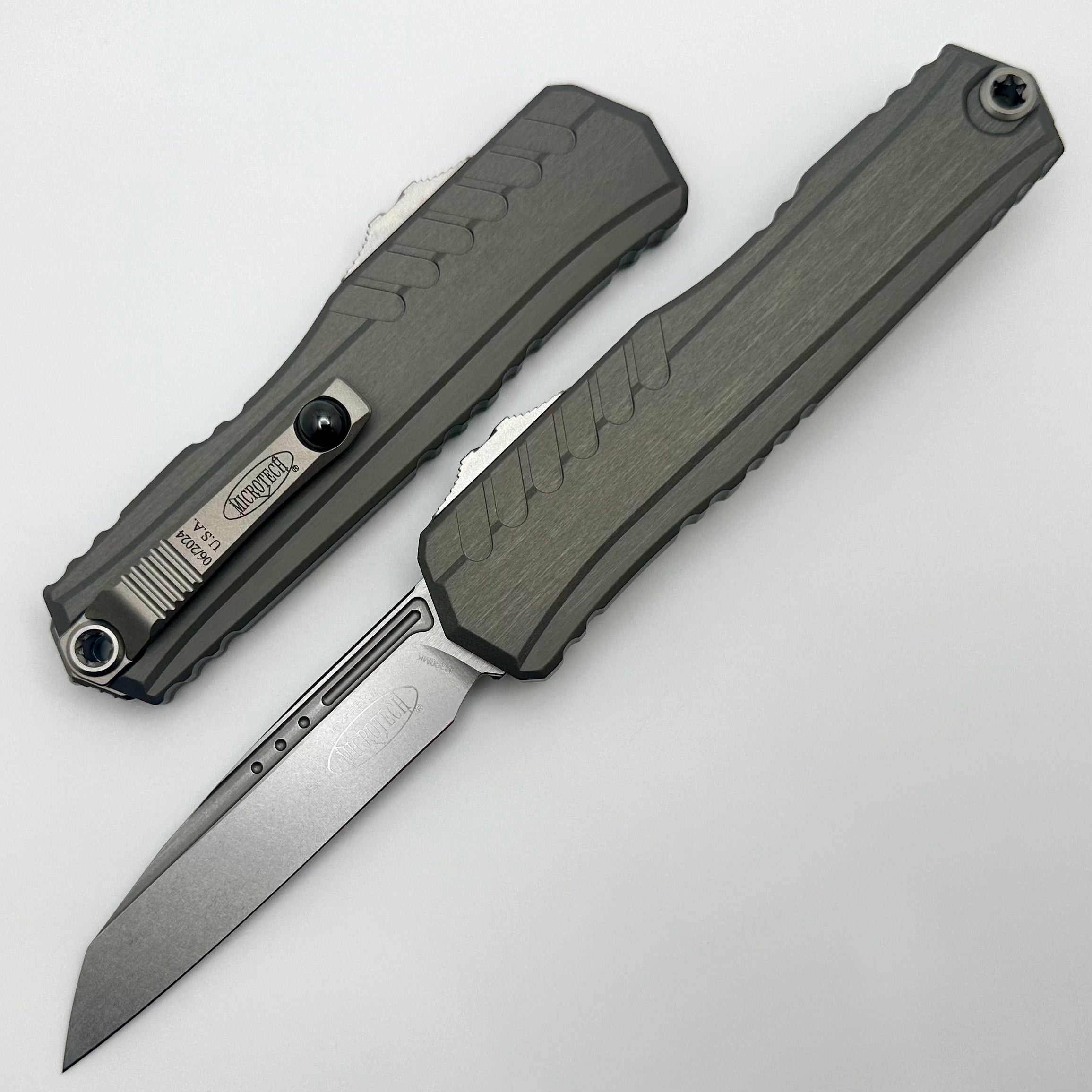 Microtech Cypher II S/E Natural Clear Stonewash Standard 1241-10NC