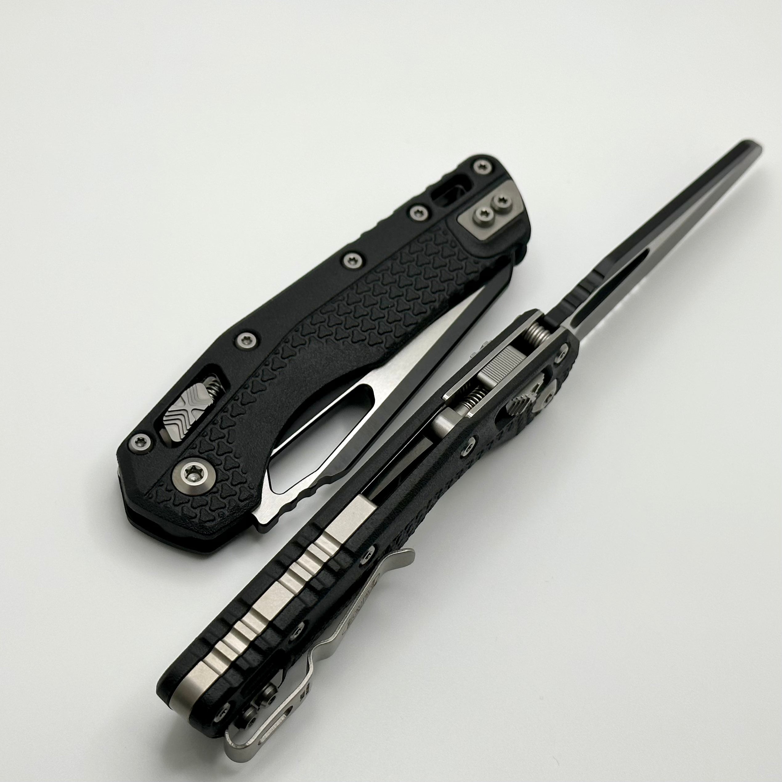 Microtech Knives MSI RAM LOK Black Polymer & Black Partial Serrated M390MK 210T-2PMBK