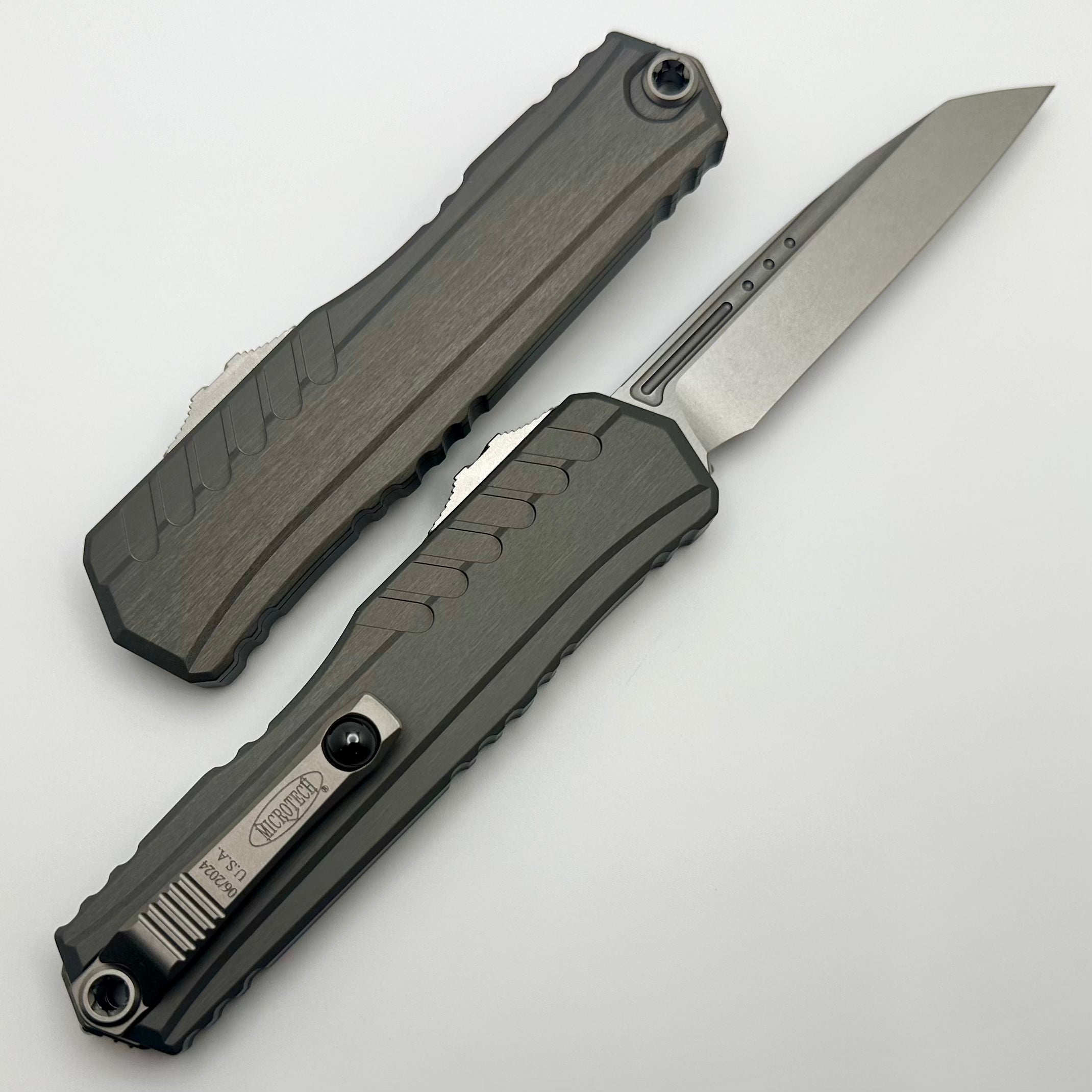 Microtech Cypher II S/E Natural Clear Stonewash Standard 1241-10NC