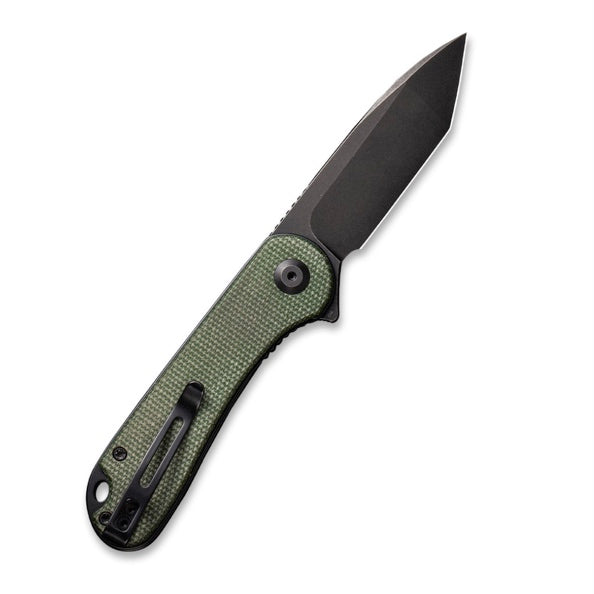 Civivi Elementum Flipper - Green Micarta Handle (2.96 Black Stonewashed D2) C 907T-E