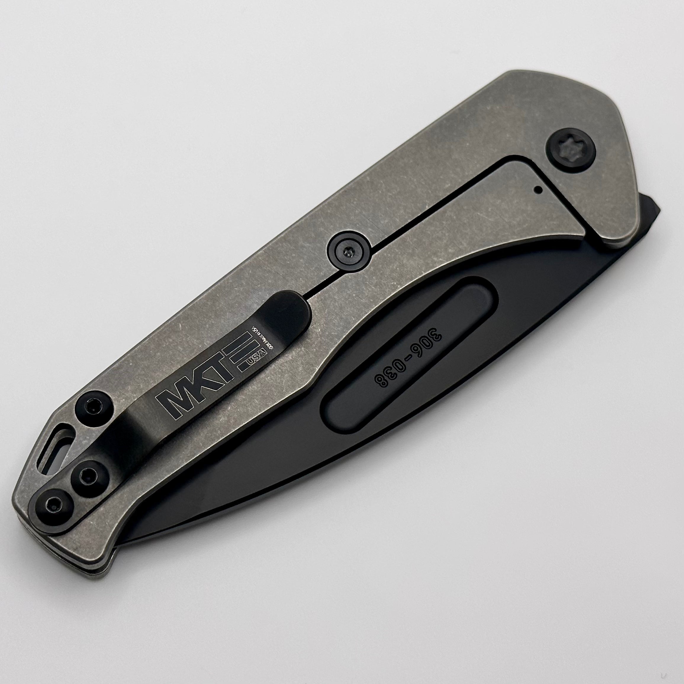 Medford Praetorian Slim Old School Tumbled Handle & PVD S45VN Tanto w/ PVD Hardware/Clip