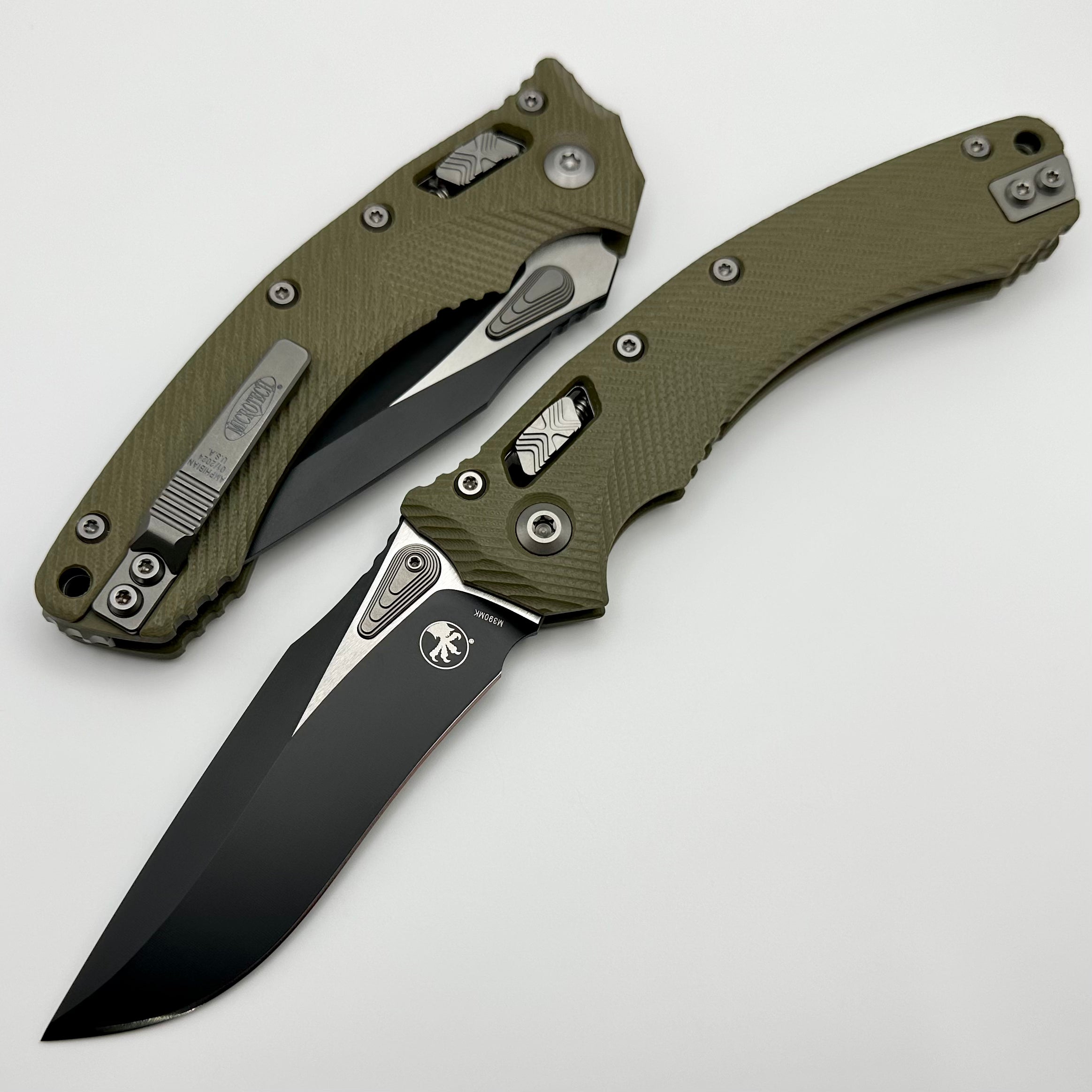 Microtech Amphibian RAM LOK OD Green Fluted G-10 & Black M390MK 137RL-1FLGTOD