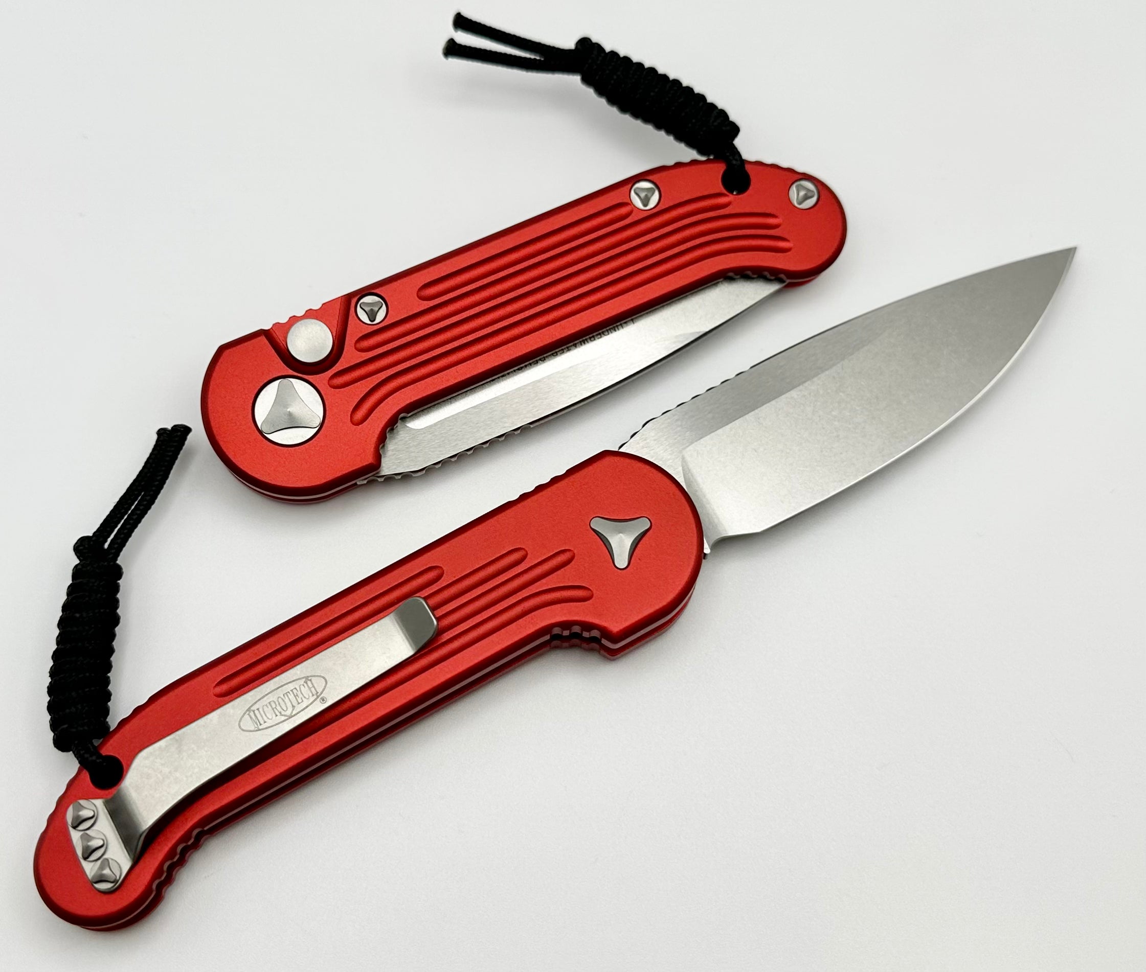 Microtech LUDT Stonewash Standard & Red 135-10RD