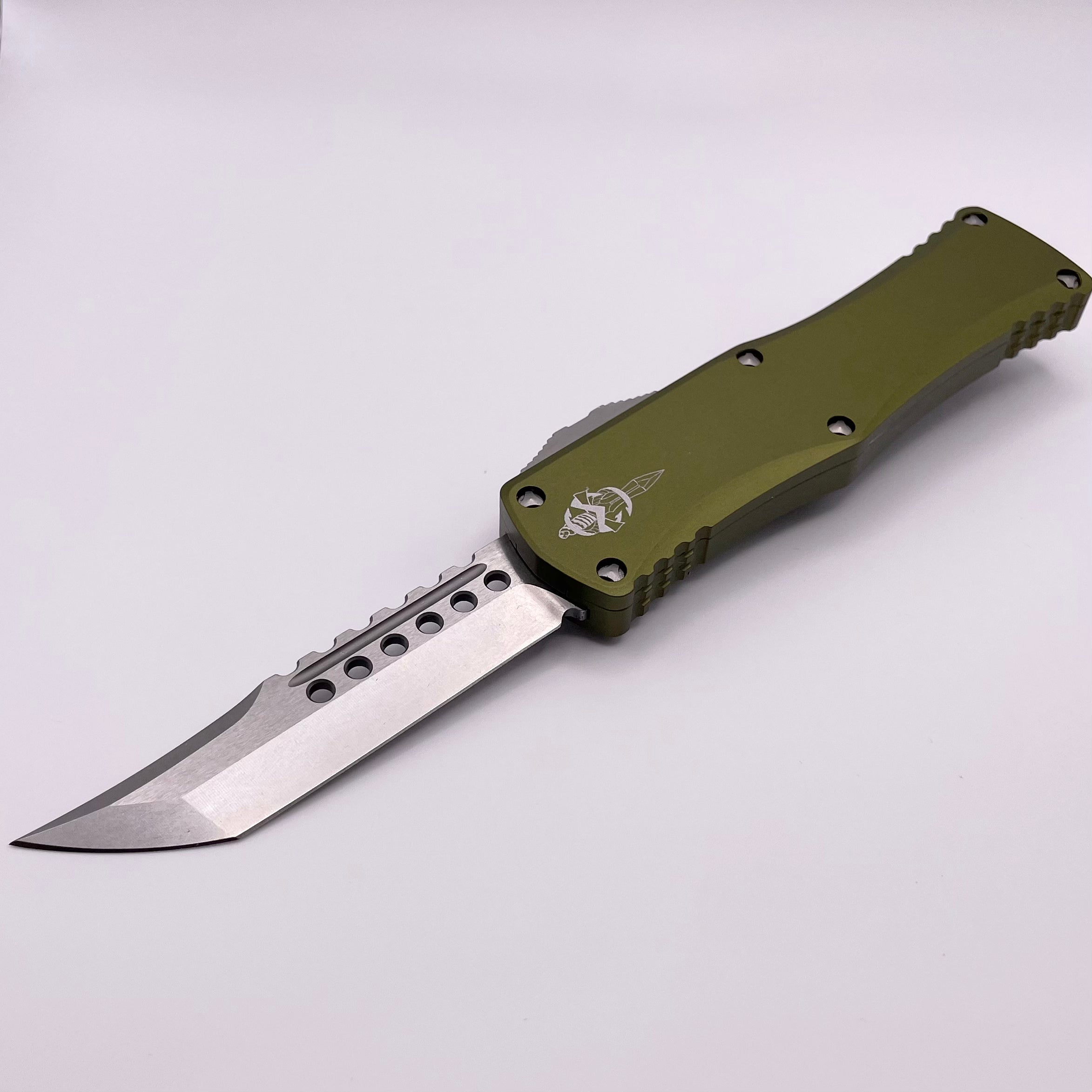 Pre Owned Microtech Hera Hellhound Stonewash & OD Green Signature Series 919-10ODS