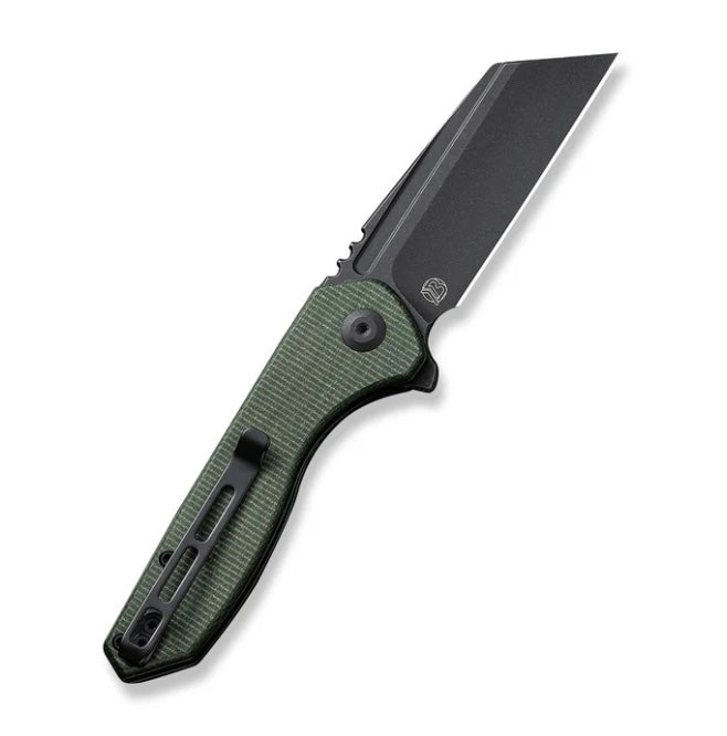 Civivi ExOne Flipper Green Canvas Micarta & Black Stonewash Nitro-V C23036-3