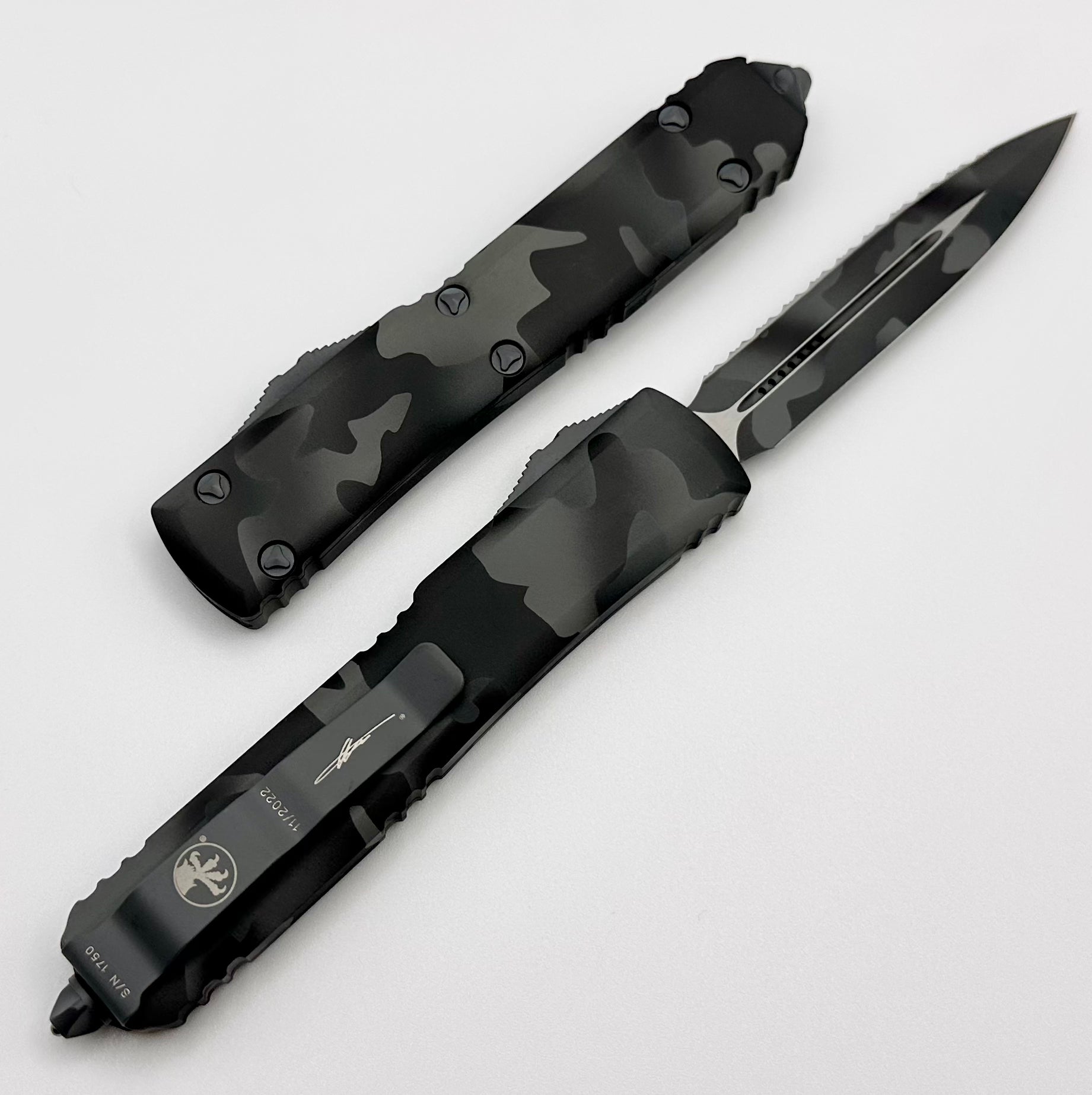 Microtech Ultratech Double Edge Full Serrated Urban Camo 122-3UCS