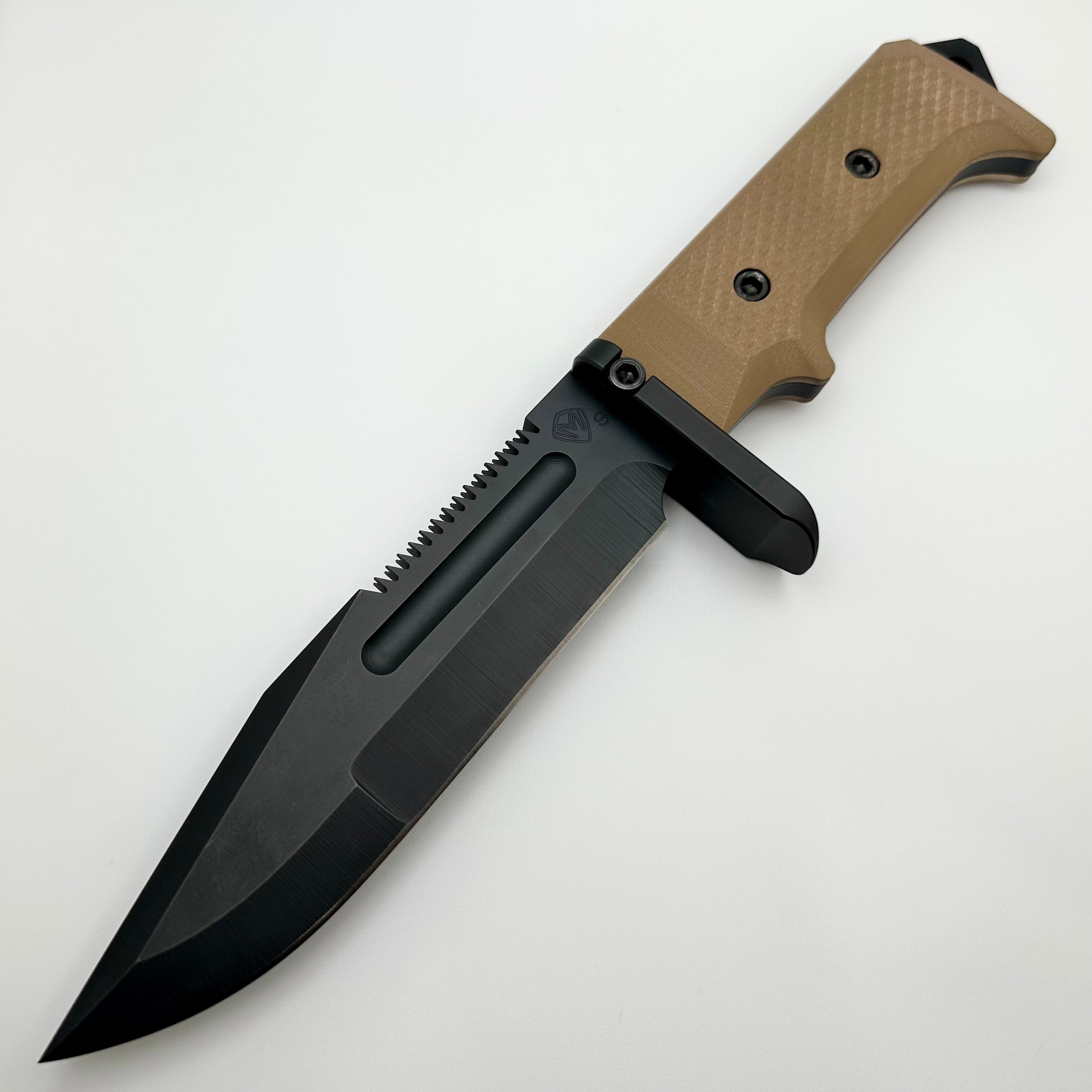 Medford USMC Raider PVD S35VN w/ Coyote G-10 Handles Fixed Blade