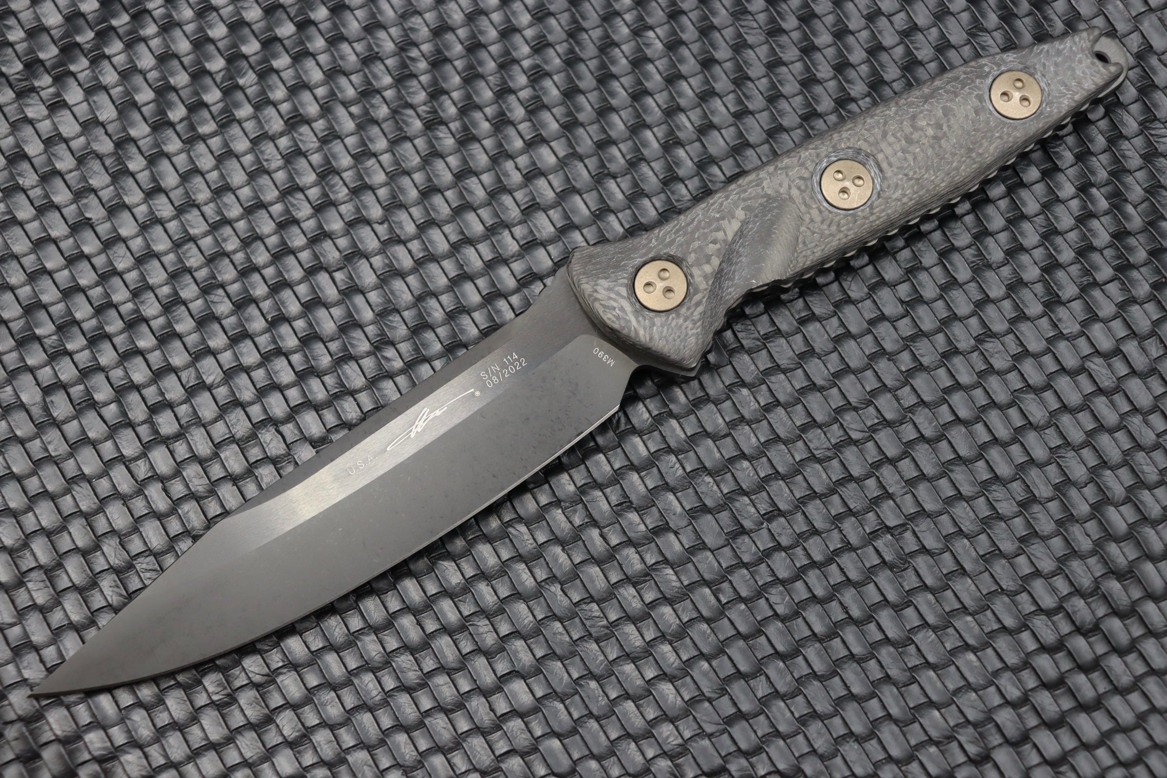 Microtech Socom Alpha S/E DLC & Carbon Fiber 113-1DLCCFS