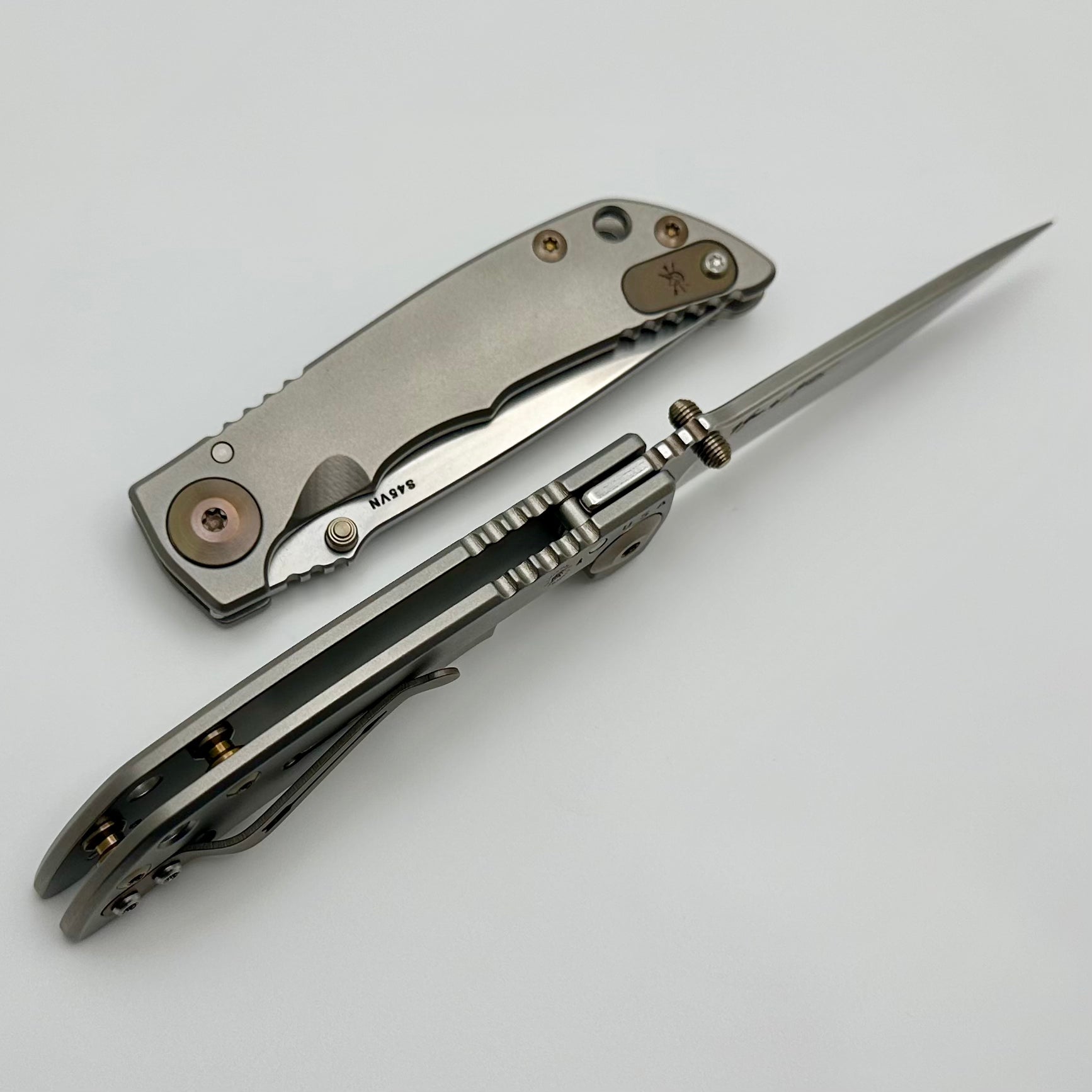 Spartan Blades Harsey Folder 3.25 Stonewashed w/ Bronze Accents SHF SF10SWBZ