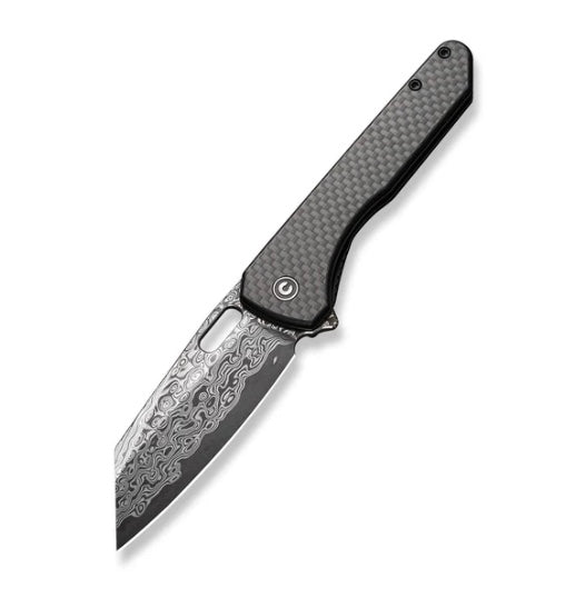 Civivi Nugz Twill Carbon Fiber Handles w/ Damascus C23060-DS1