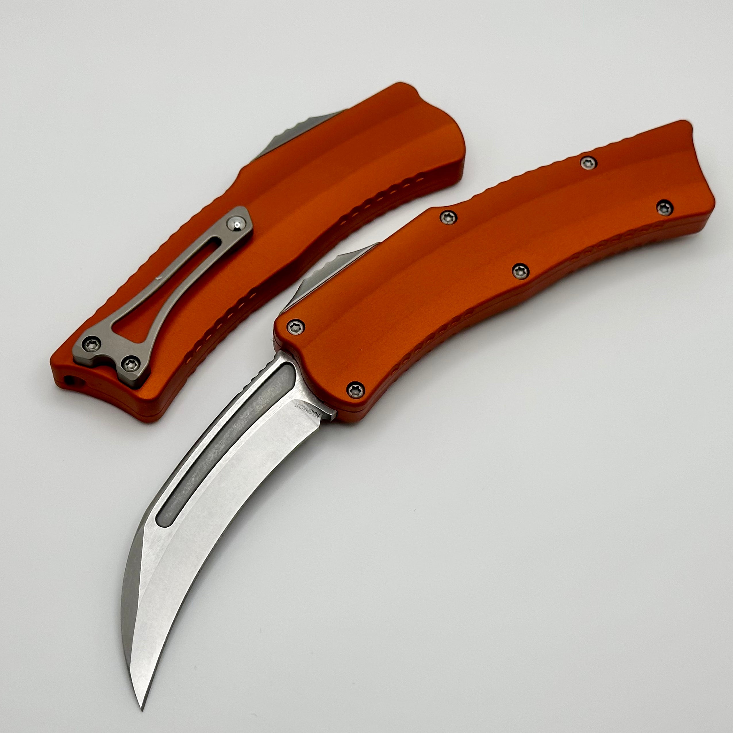 Heretic ROC Stonewash w/ Orange Handle H060-2A-ORG