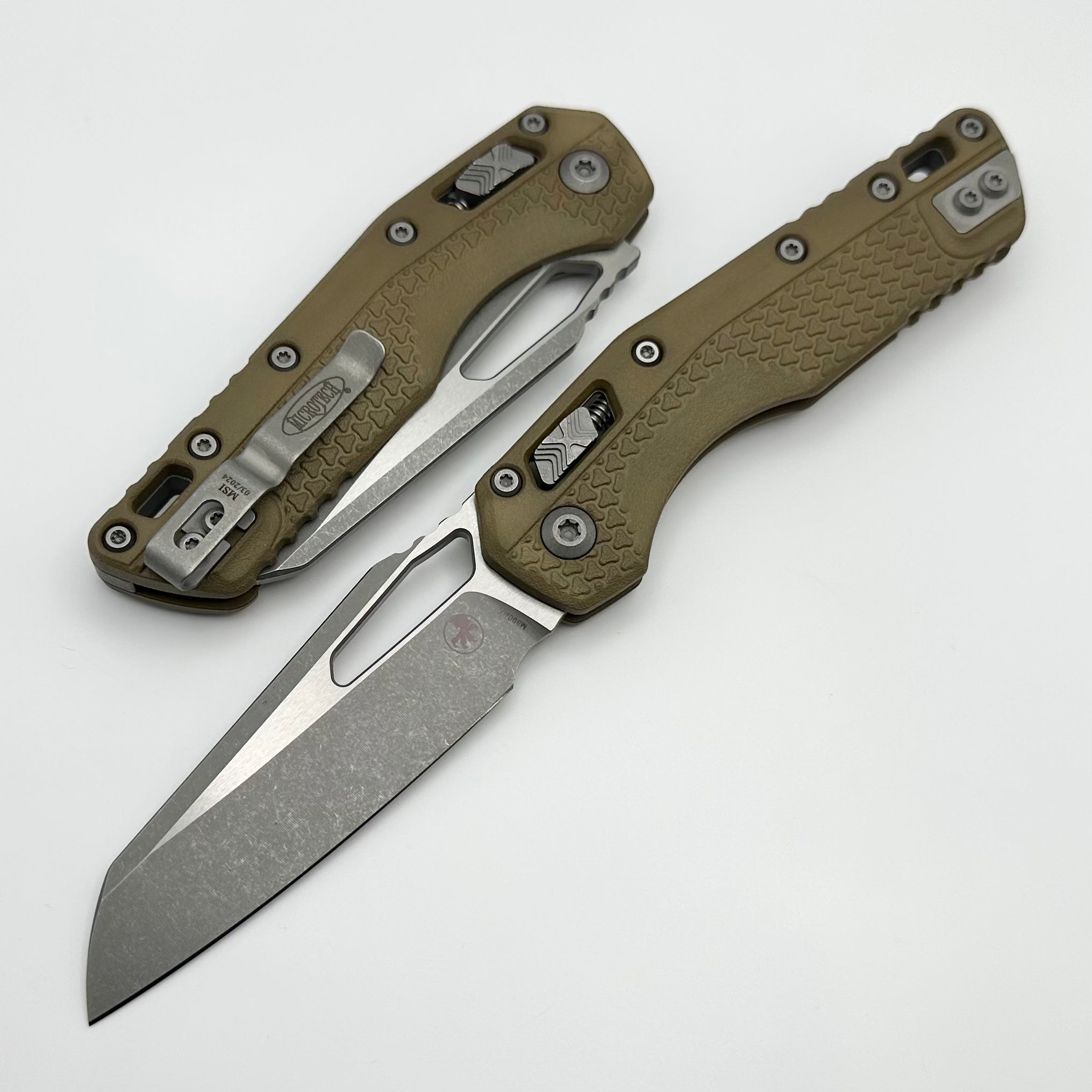 Microtech Knives MSI RAM LOK Dark Earth Polymer & M390MK Apocalyptic Standard 210T-10APPMDE