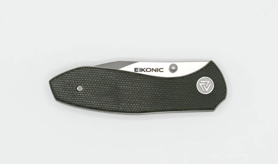 Eikonic Knives Kasador Olive Canvas Micarta & D2 331SGR