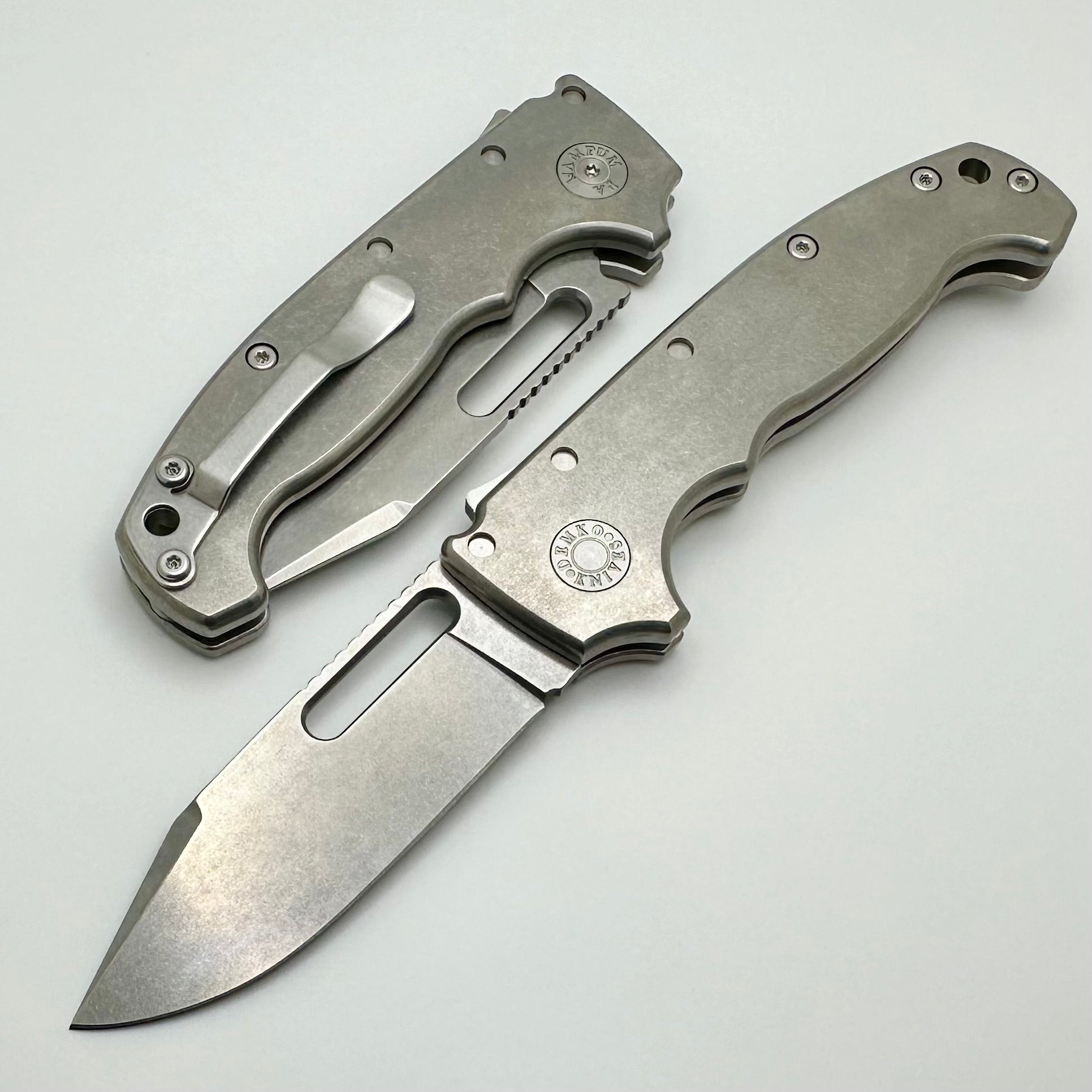 Demko Knives MG AD20S V2 Clip Point Full Flat Grind MagnaCut & Titanium One Per Household