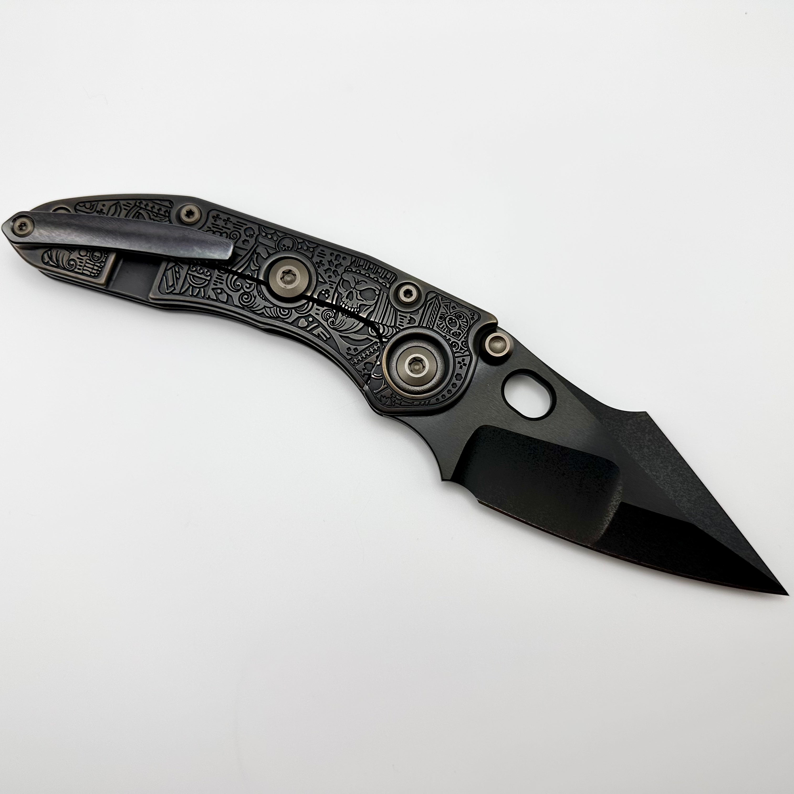 Borka Blades Custom Burnished Kingsman Stitch w/ DLC Compound Grind & DLC Rocked Backspacer w/ Bronzed Hardware PRE OWNED