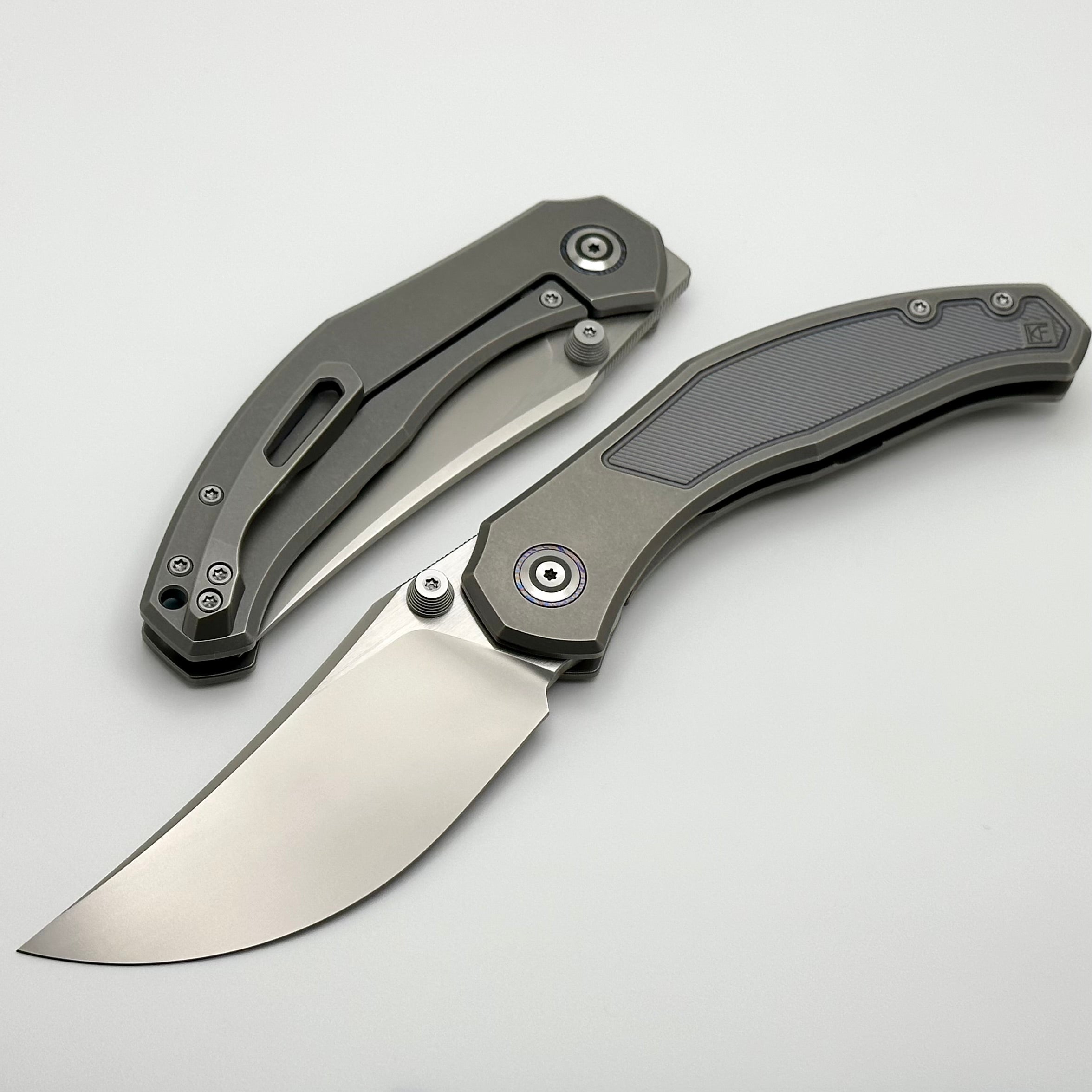 Custom Knife Factory Blava Milled Titanium & CKF Wash M398