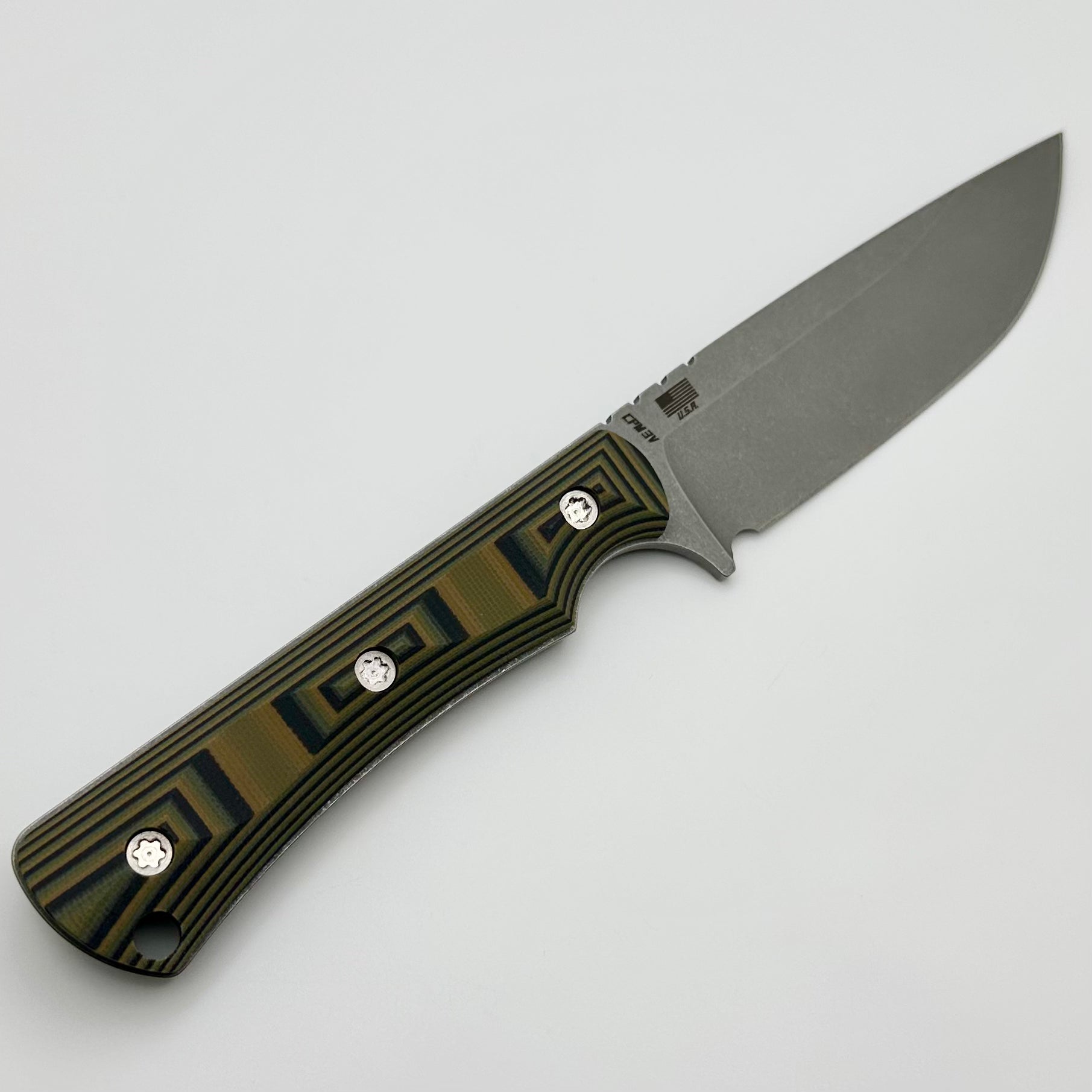 McNees Ridge Runner 3.6 Fixed Blade Camo G-10 w/ Atomic CPM-3V