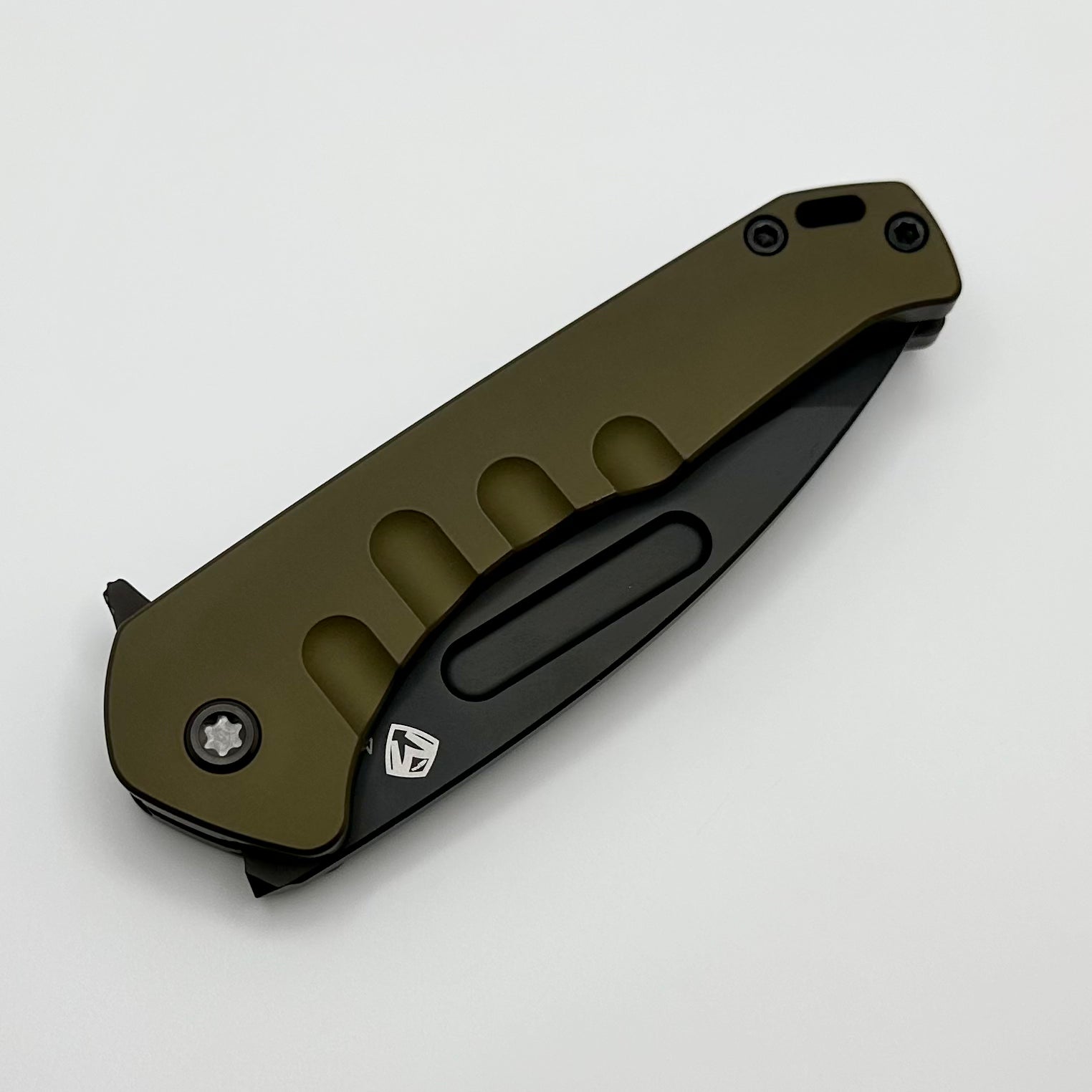 Medford Praetorian Swift FL Framelock w/ PVD Tanto S45VN & Mustard Yellow Aluminum Handle w/ PVD Spring/Hardware/Clip