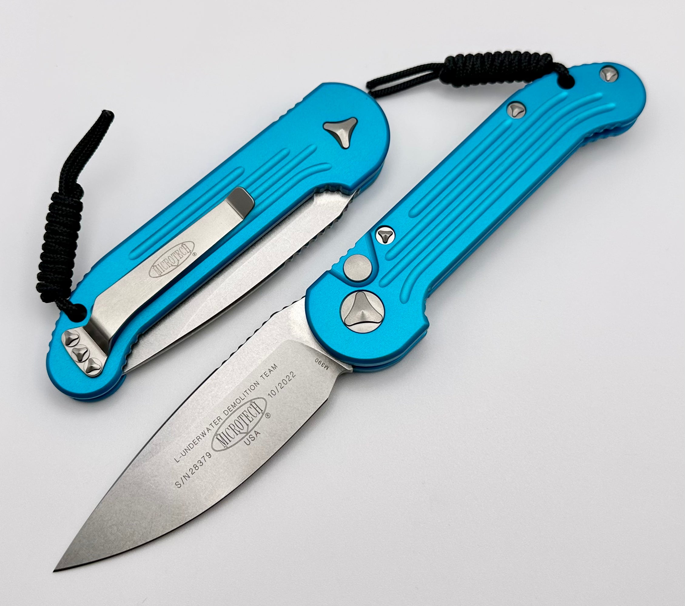 Microtech LUDT Turquoise Stonewash Standard 135-10TQ