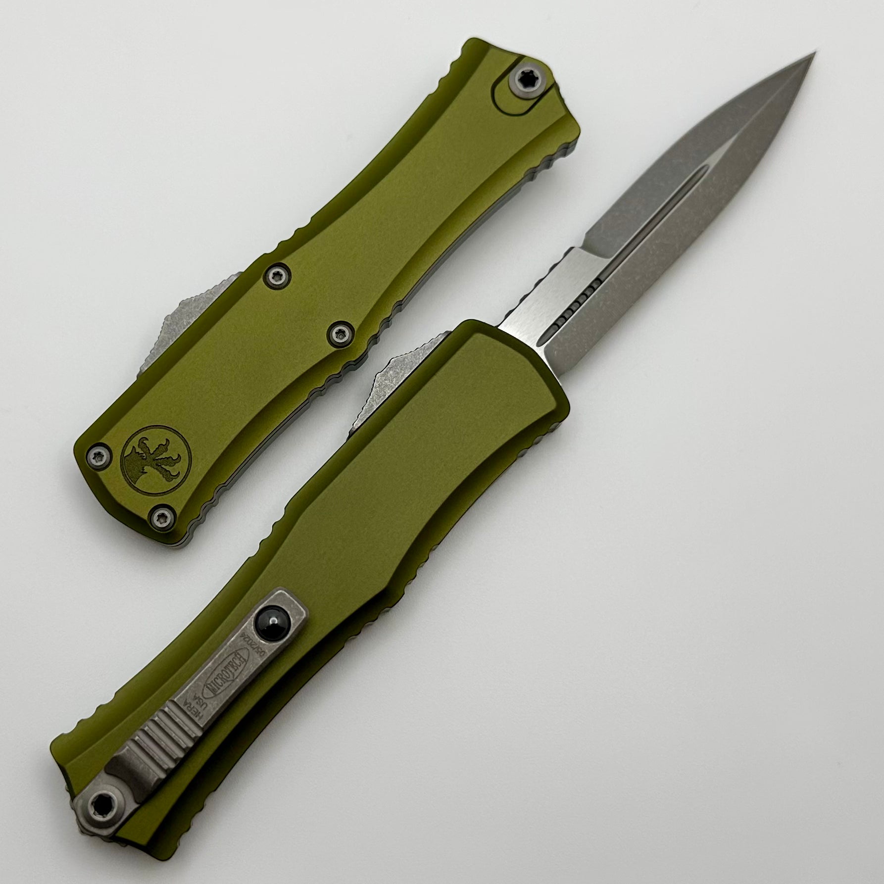 Microtech Knives Mini Hera Apocalyptic Bayonet M390MK w/ OD Green Handle 1701M-10APOD