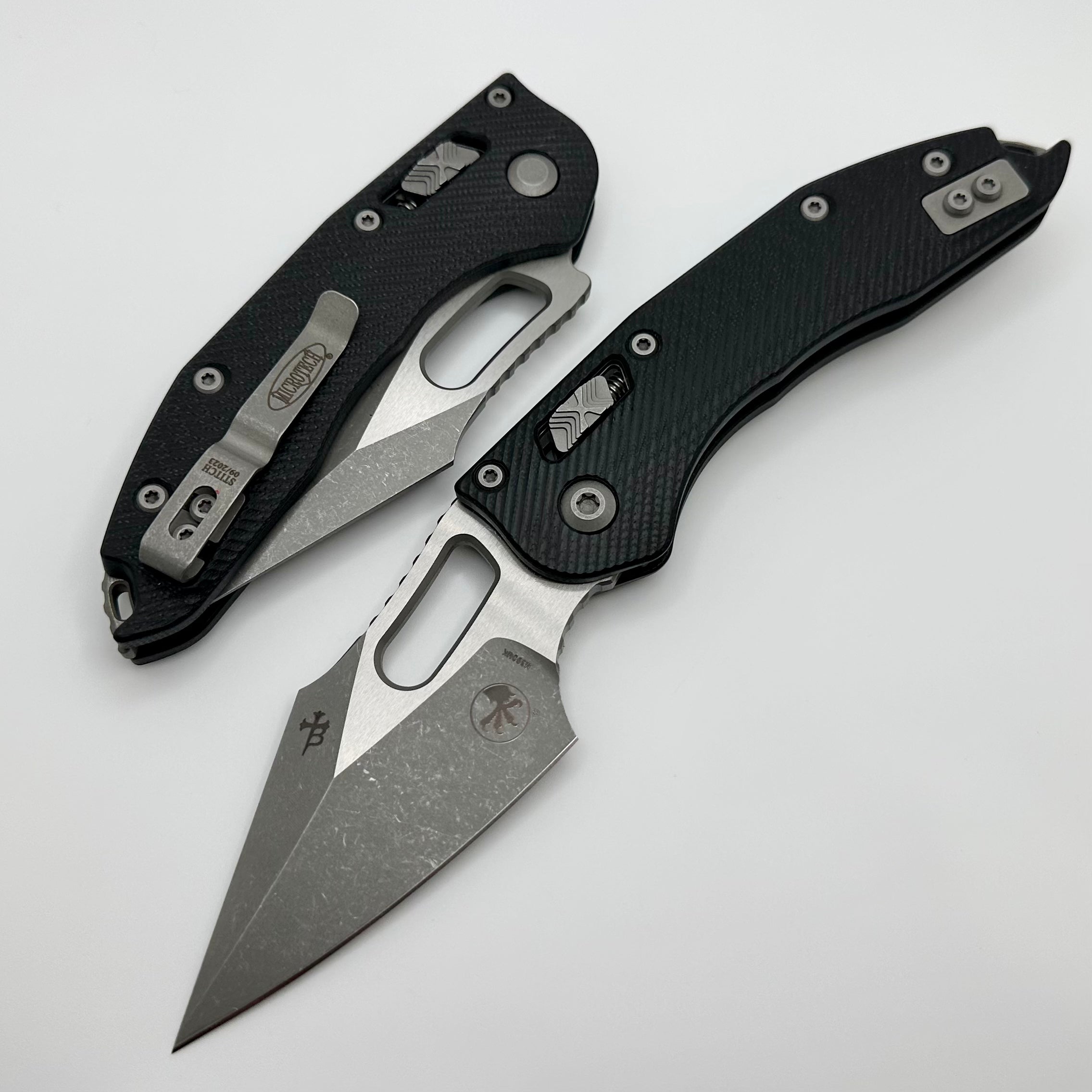 Microtech Knives Manual Stitch RAM LOK Fluted Black G-10 & Apocalyptic M390MK 169RL-10APFLGTBK