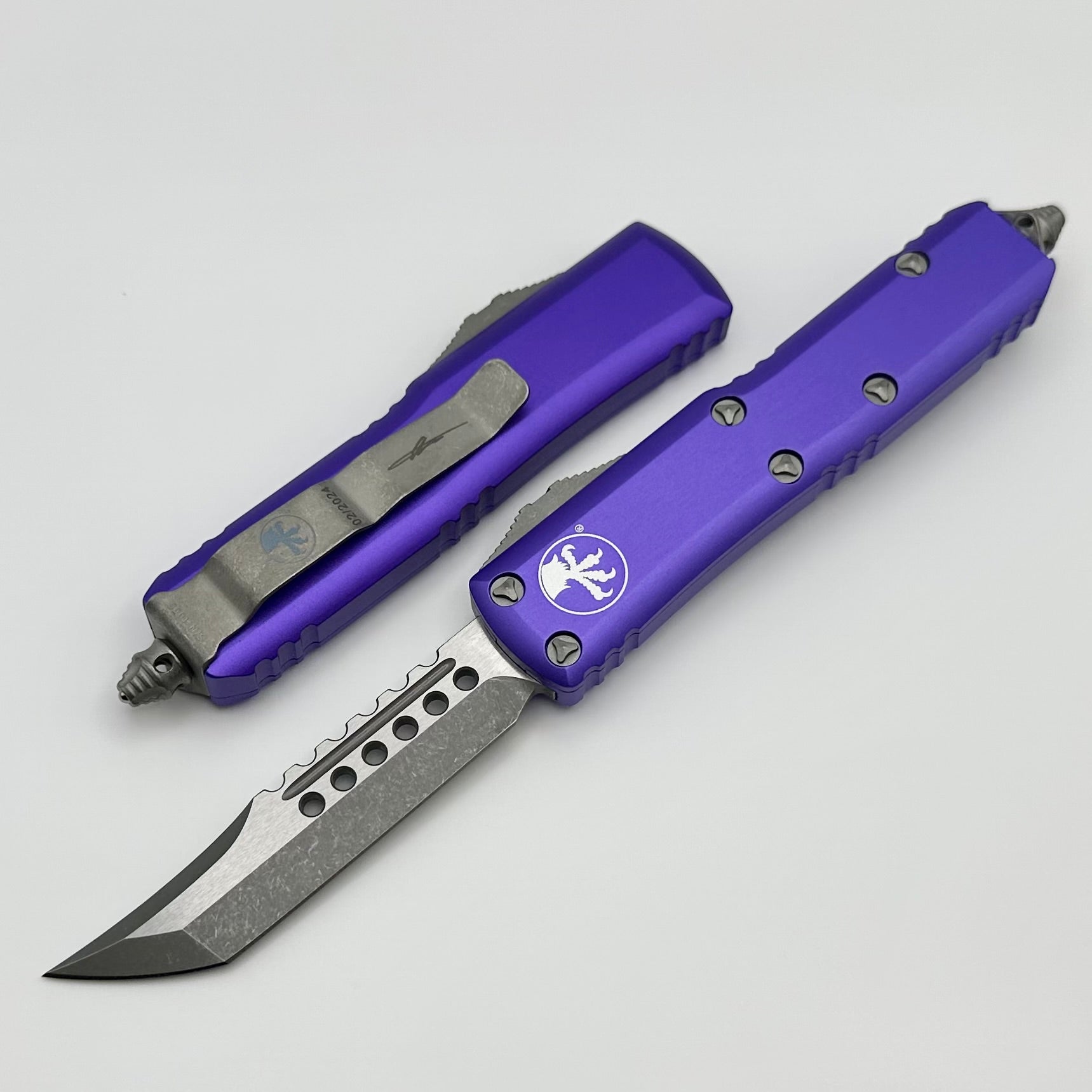 Microtech UTX-85 Hellhound Apocalyptic & Purple 719-10APPUS