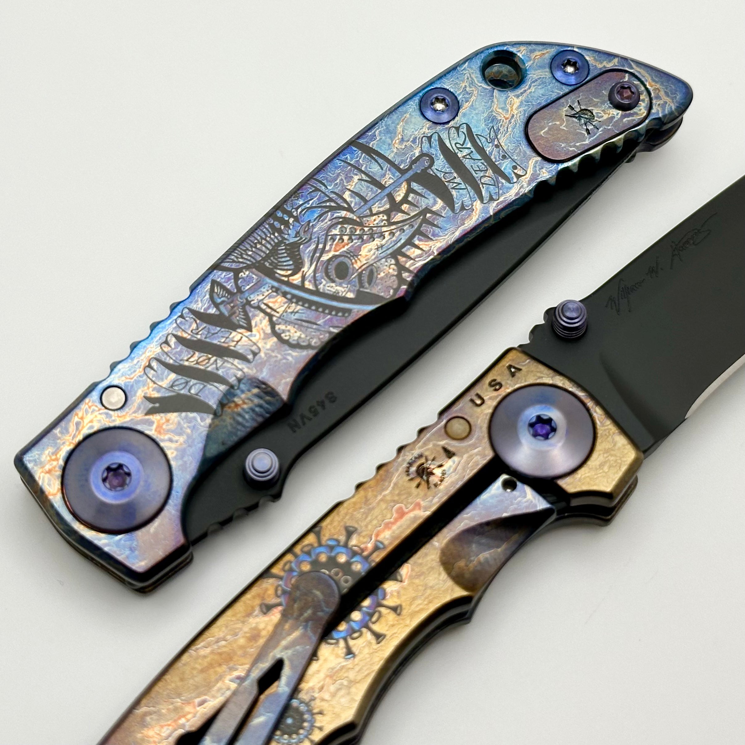 Spartan Blades Harsey Folder 3.25 Storm Watch Plague Doctor SF10 Custom