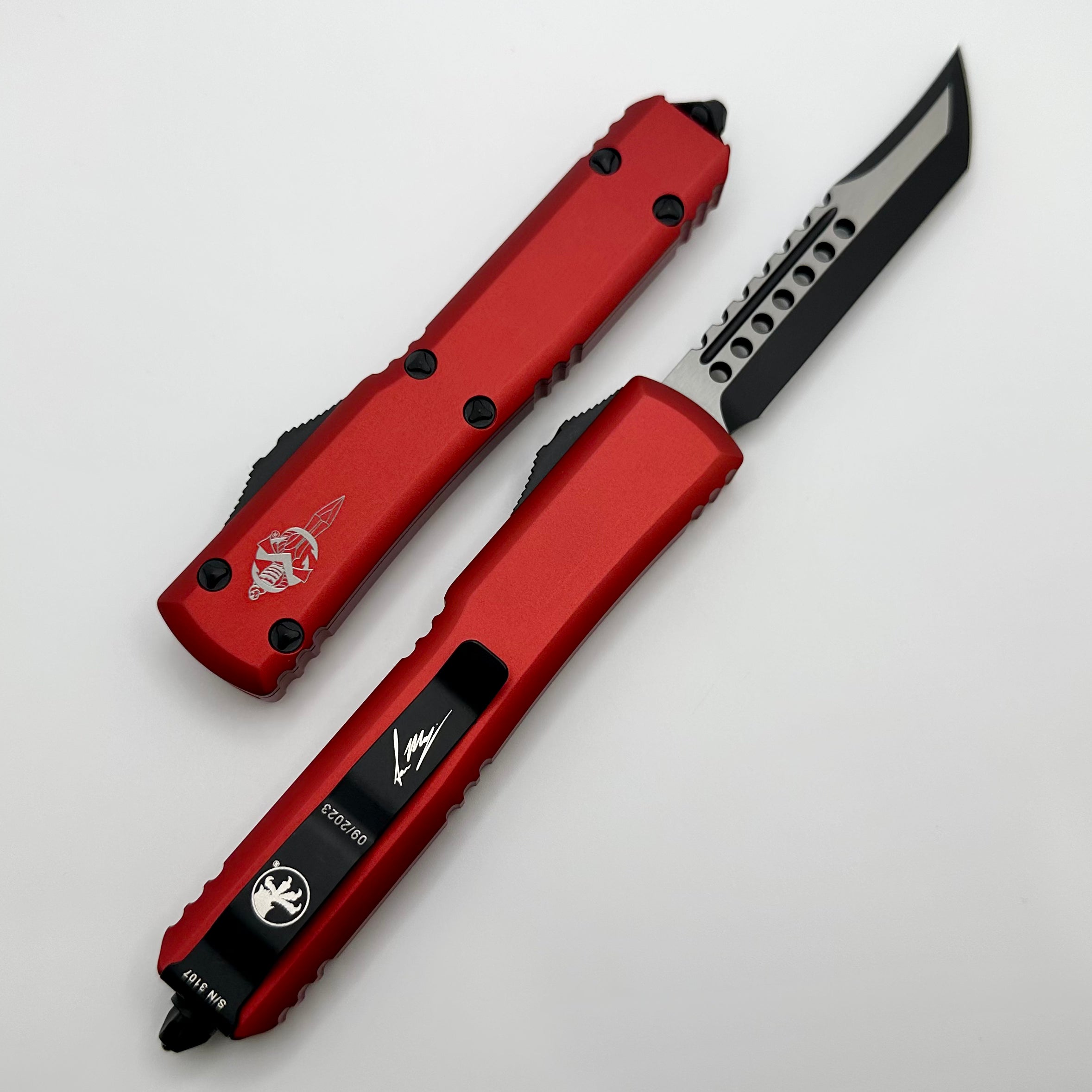 Microtech Ultratech Hellhound Red Standard Signature Series 119-1RDS