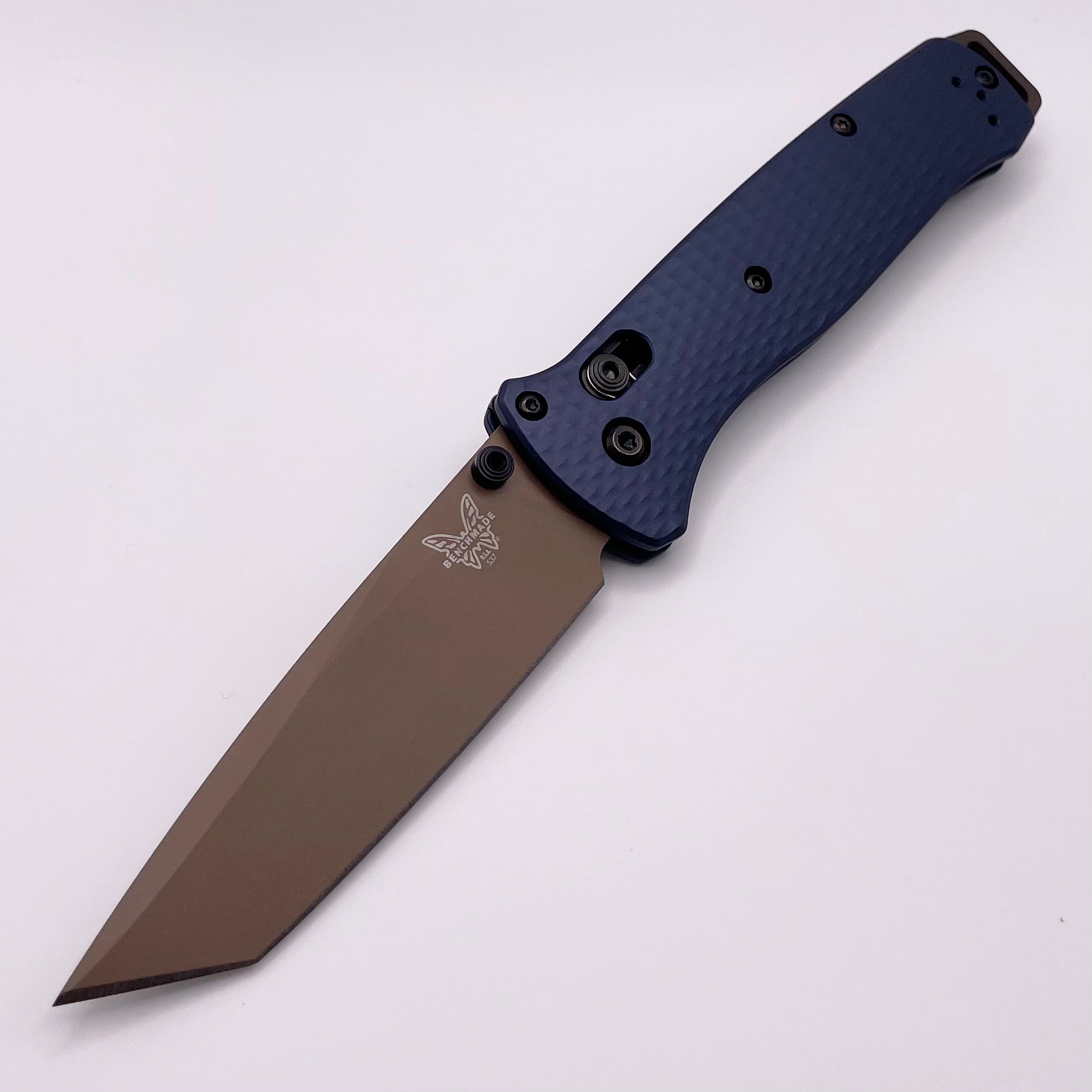 PRE OWNED Benchmade Bailout Crater Blue Aluminum Handles & M4 537FE-02