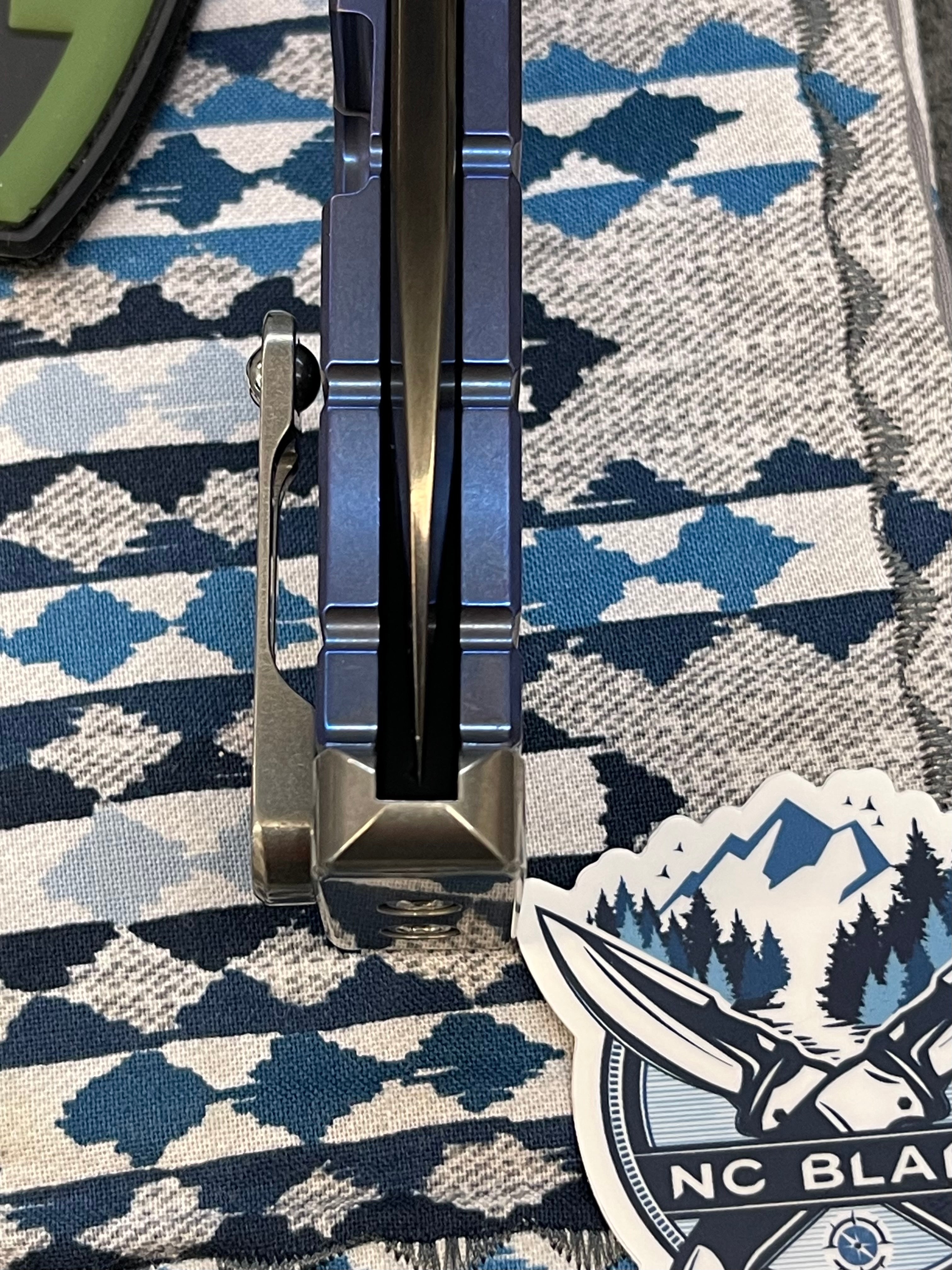 Medford Knife Fighter Flipper USMC Blue with PVD S35