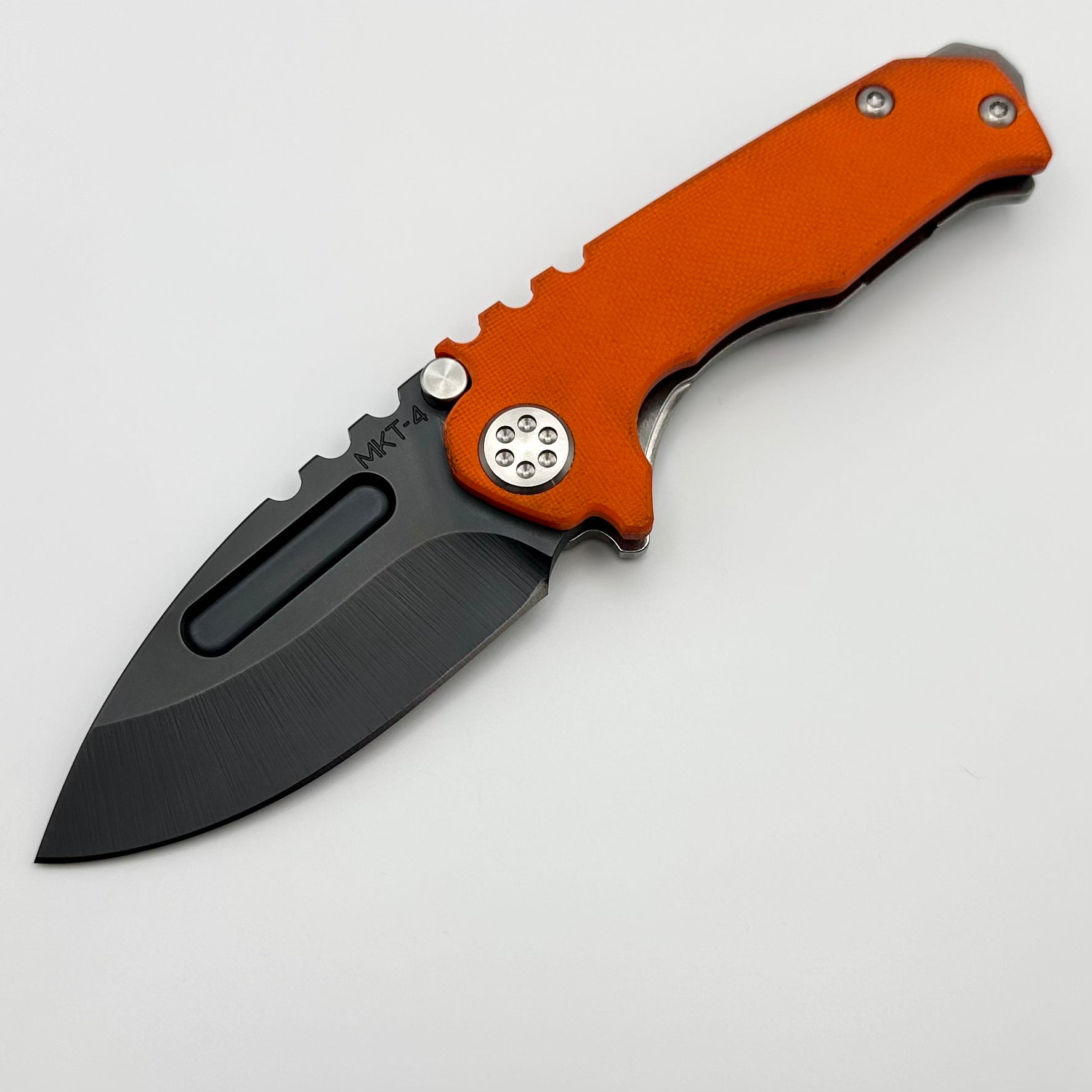 Medford Micro Praetorian G w/ DLC S45 Drop Point & Orange G-10