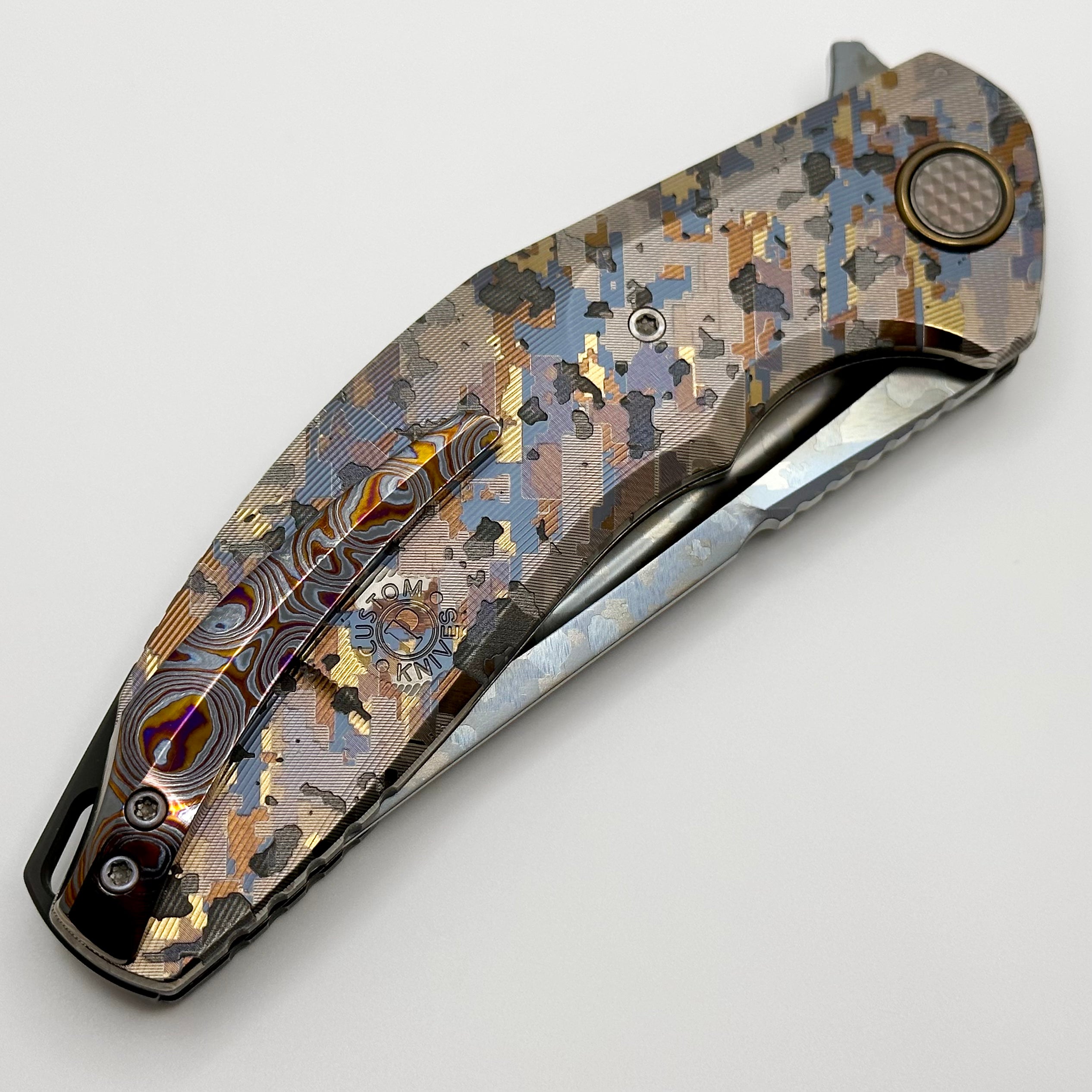 Custom Knife Factory ONE OFF Camo Titanium Marauder