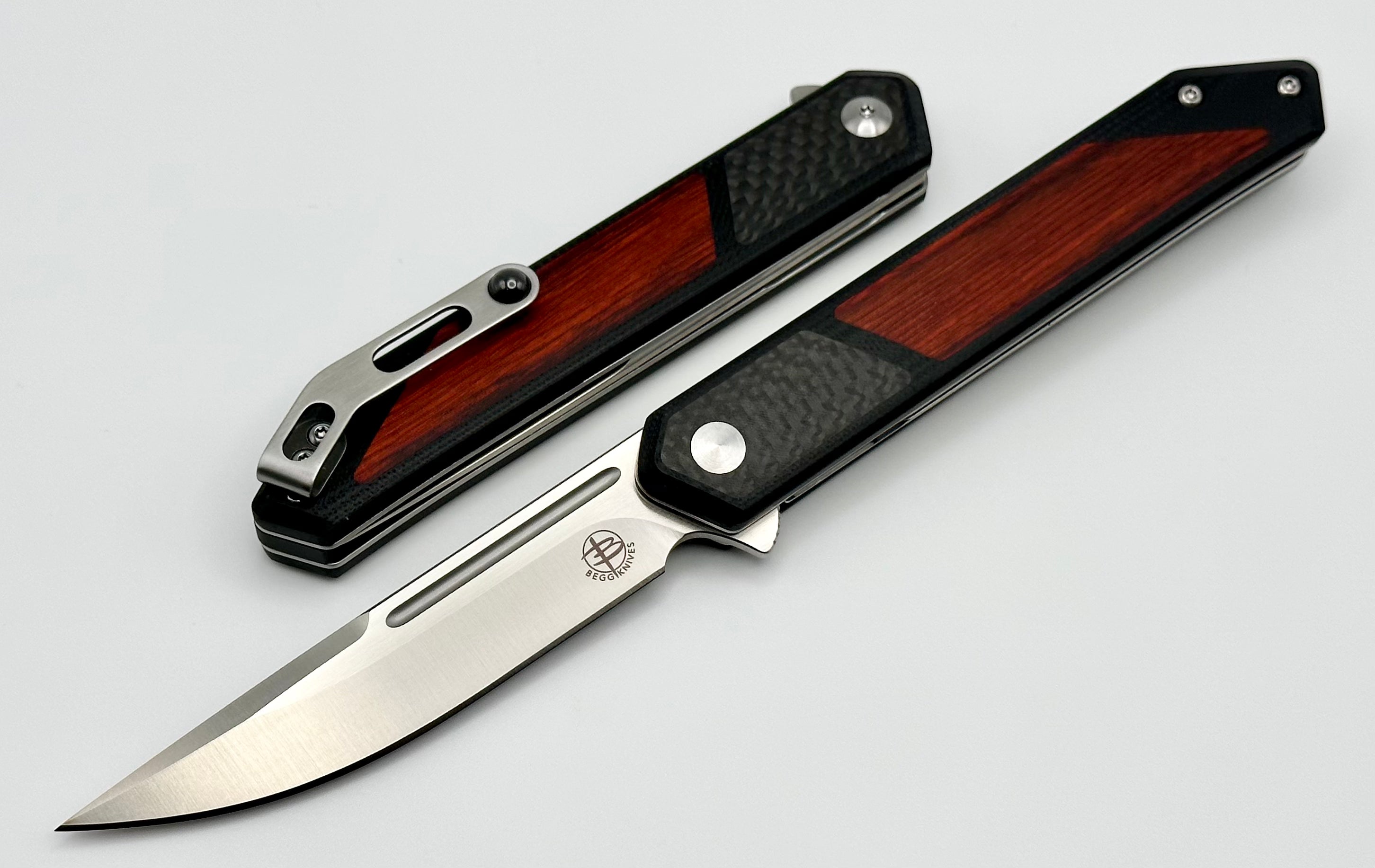 Begg Knives Kwaiken Carbon Fiber/Rose Wood & D2 BG017