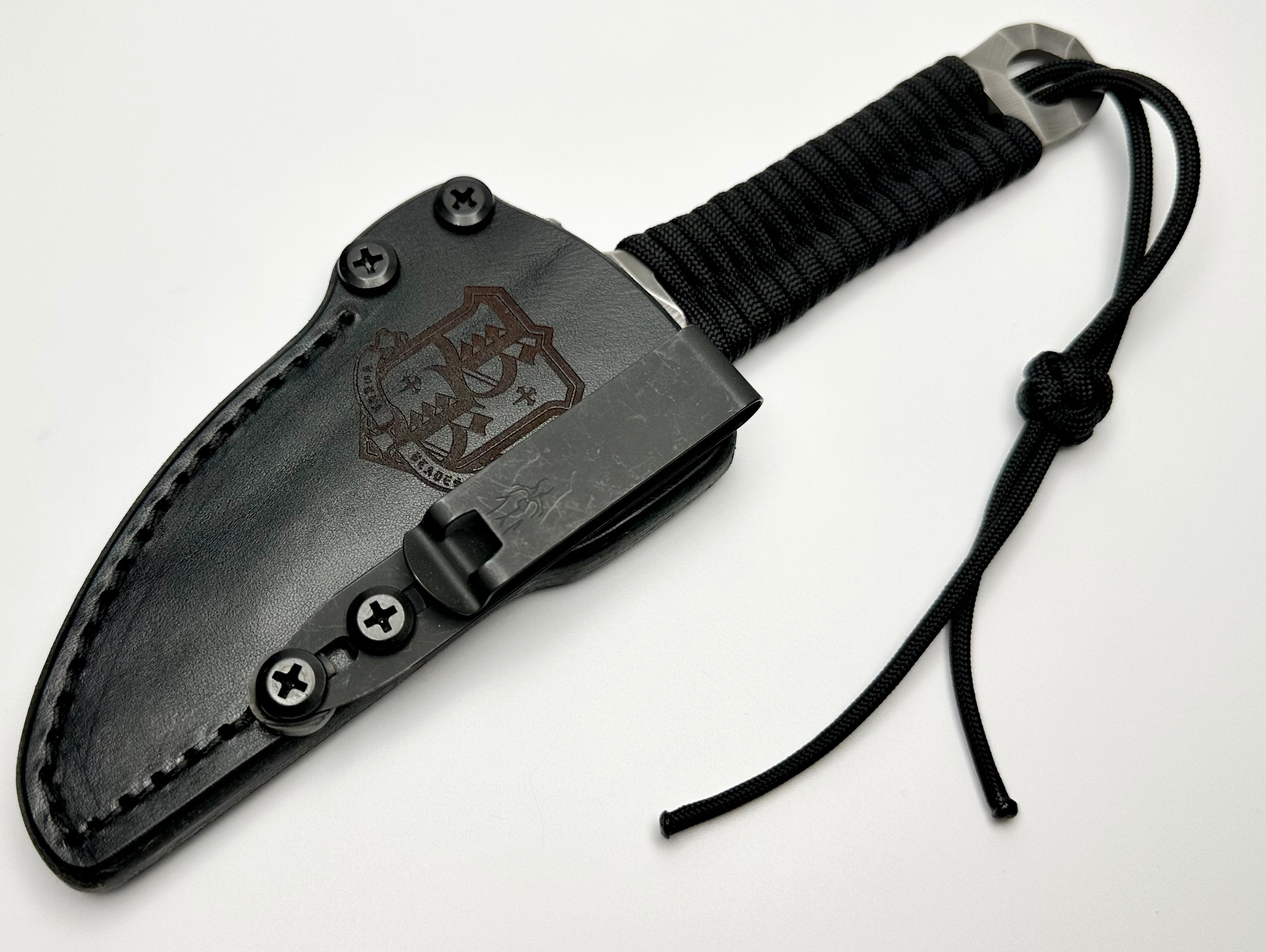 Borka Blades SBK-LS M390 Rock Ground Fixed Blade & Chattanooga Leather Sheath