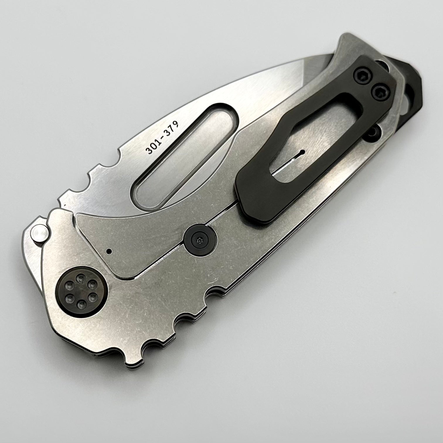 Medford Praetorian Genesis T Tumbled Gears Handles w/ PVD Hardware/Clip & S45VN Tumbled Tanto