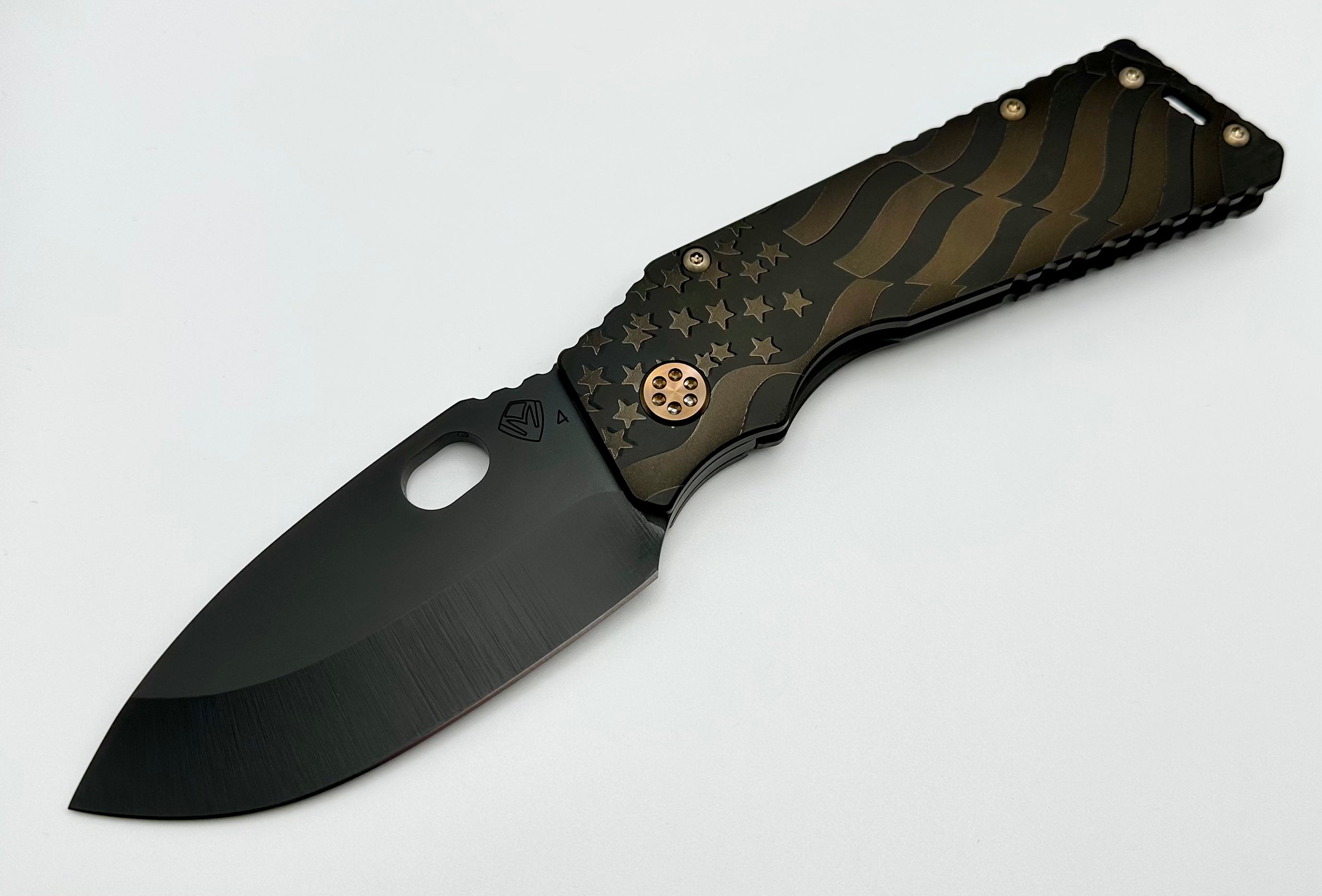 Medford TFF-1 PVD S45VN & PVD Bronze American Flag w/ PVD/Bronze Clip/Hardware