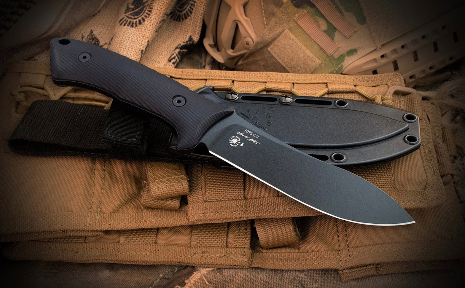 Spartan Harsey Nessmuk Black 1095 Fixed Blade