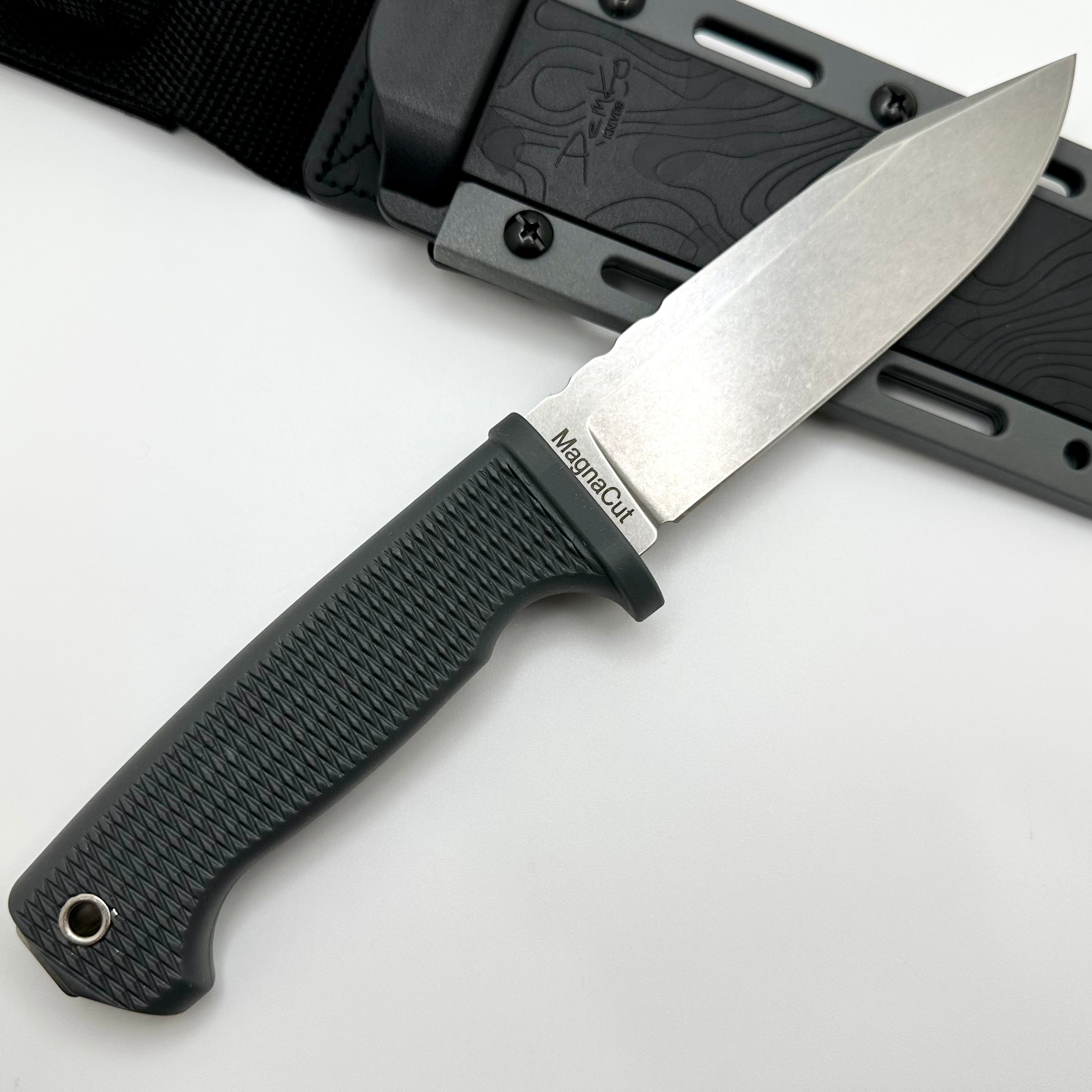 Demko FreeReign Clip Point MagnaCut & Gray Rubberized Handle